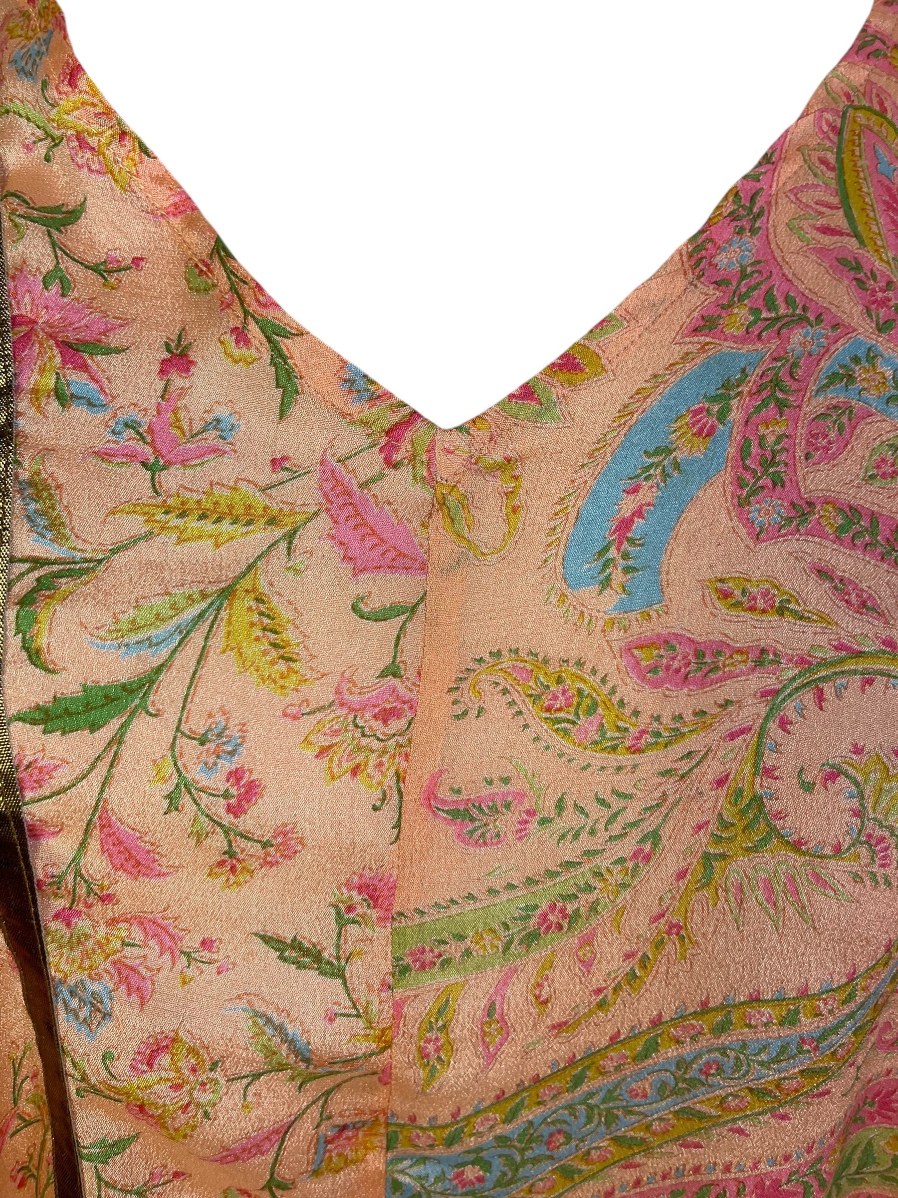 PCH6997 Very Sheer Avatar Pure Silk Waterfall Top - Image 3