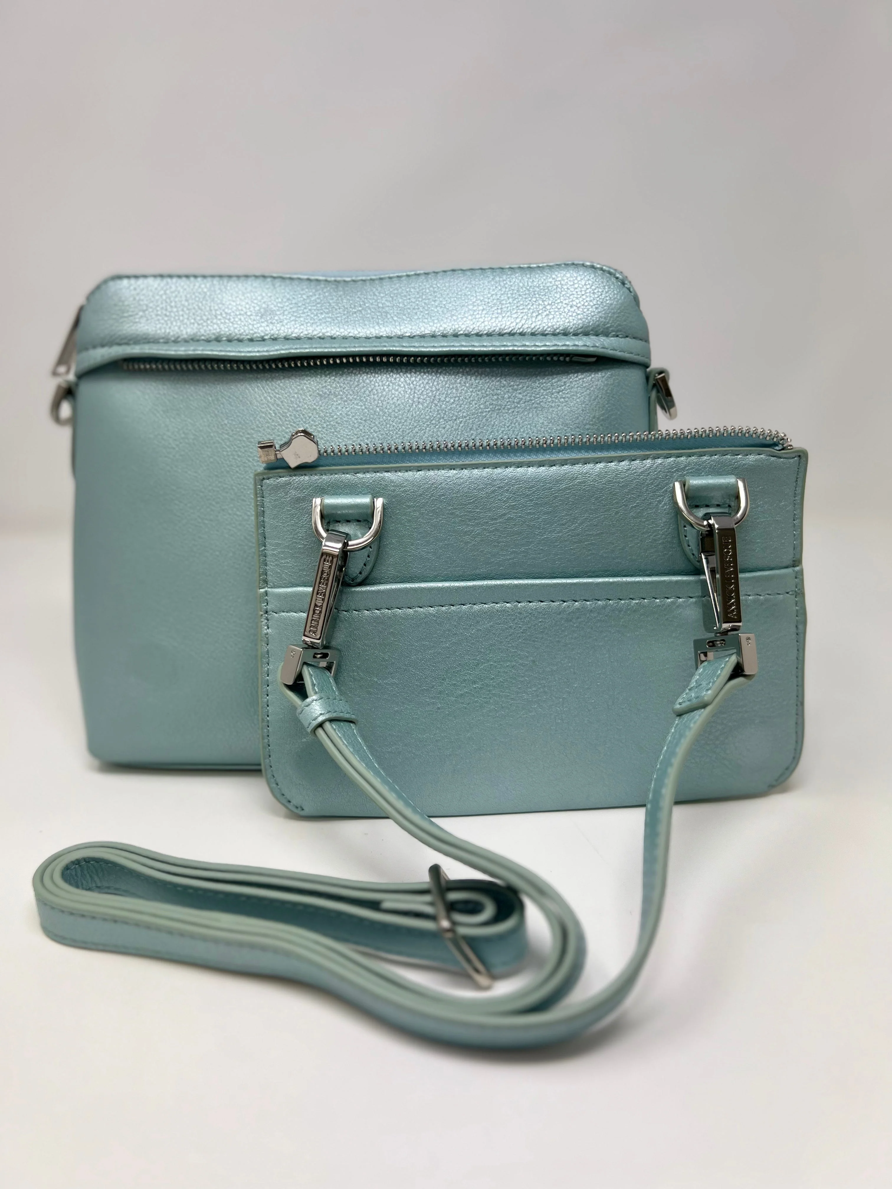 Petit sac à bandoulière bleu céleste, Brigitte - Image 3