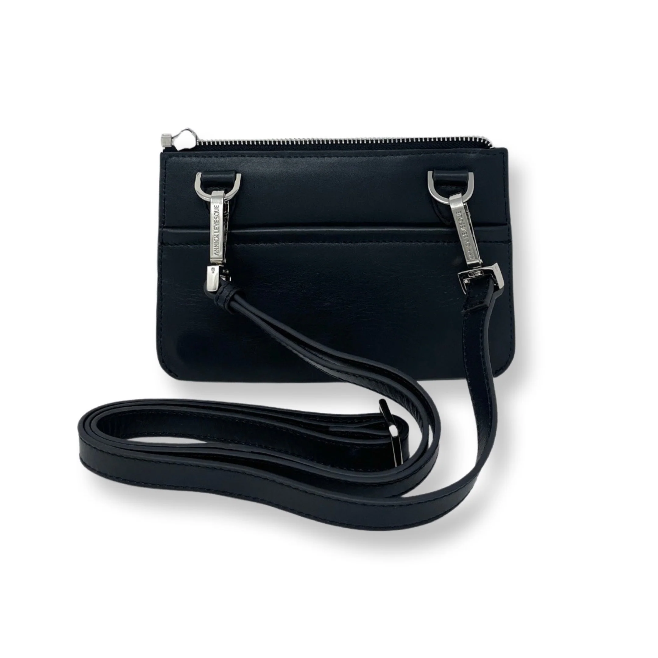Petit sac à bandoulière en cuir noir - Brigitte - PRÉCOMMANDE - Image 5