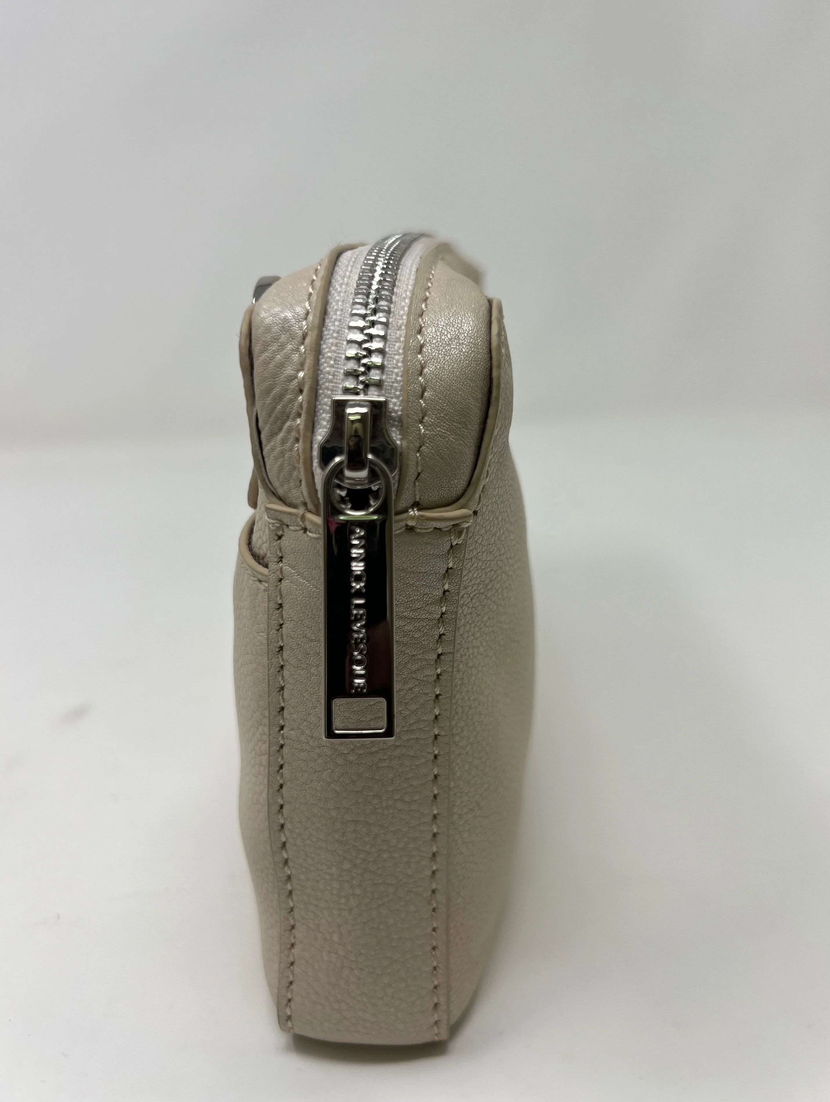 Petit sac bandoulière en Cuir Champagne, Annie - Image 3