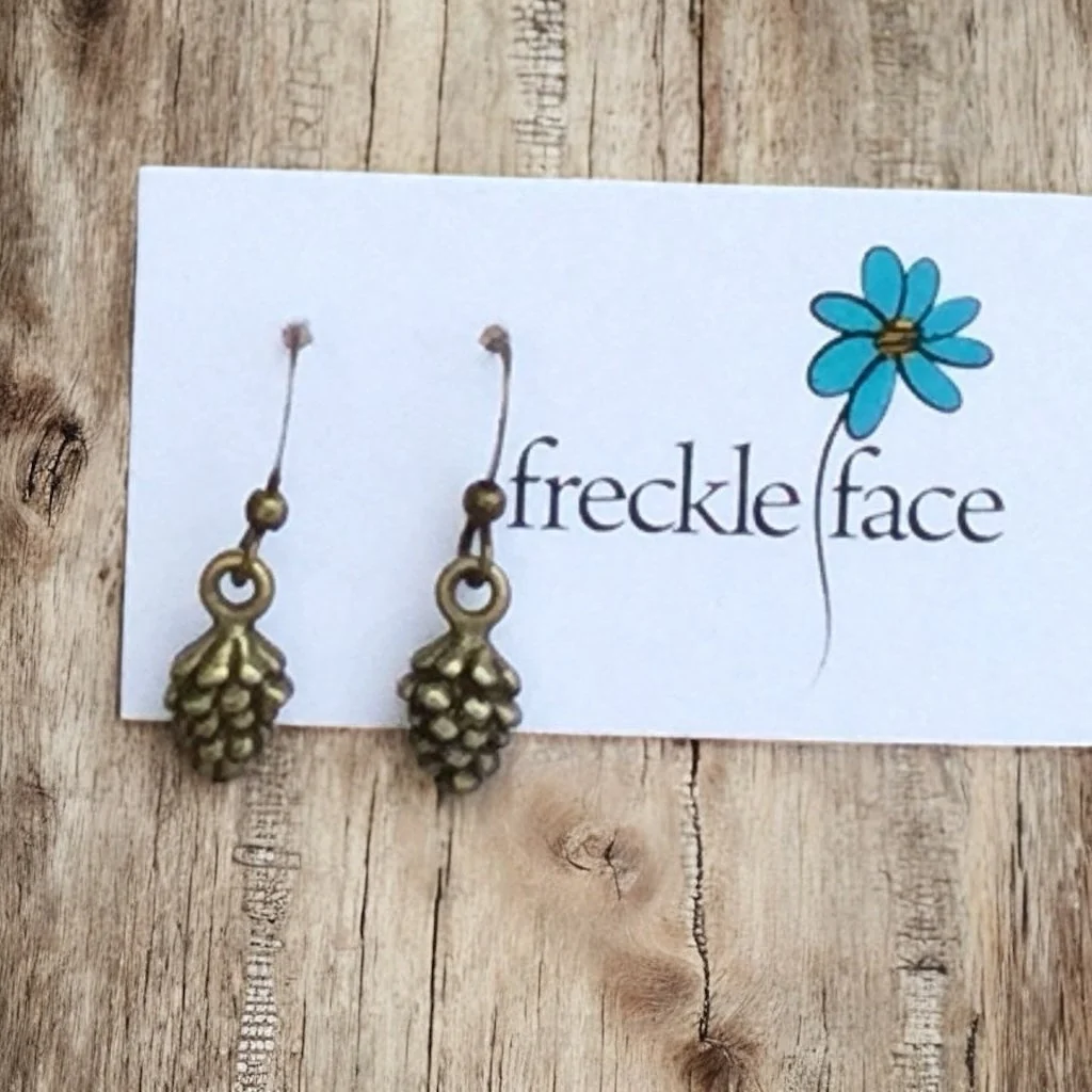 Pinecone Earrings – Nature-Inspired Hypoallergenic Dangle Earrings - Image 3