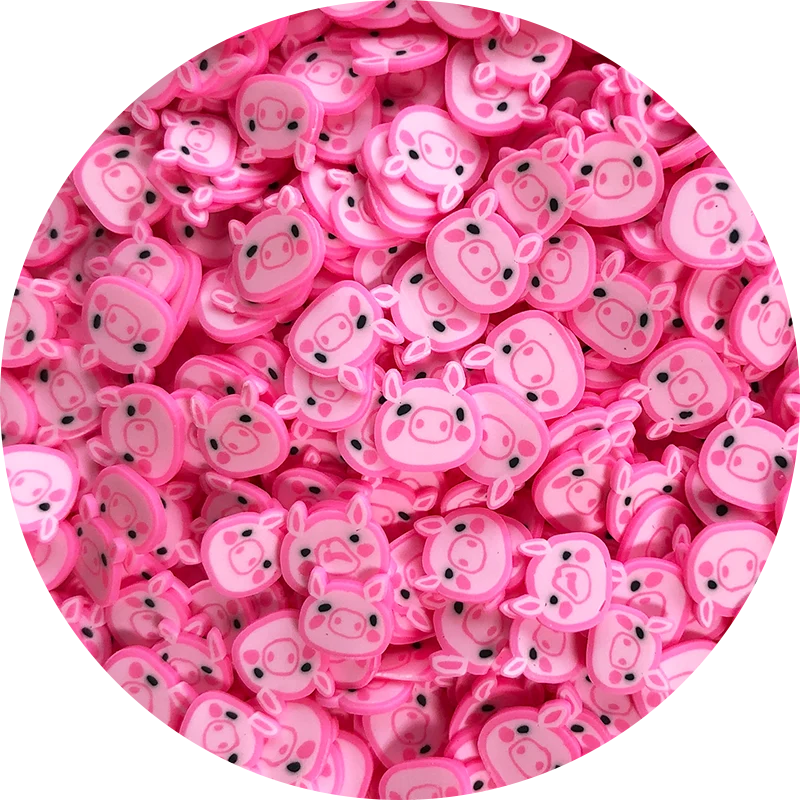 Pink Piggy Fimo Slices - Image 2