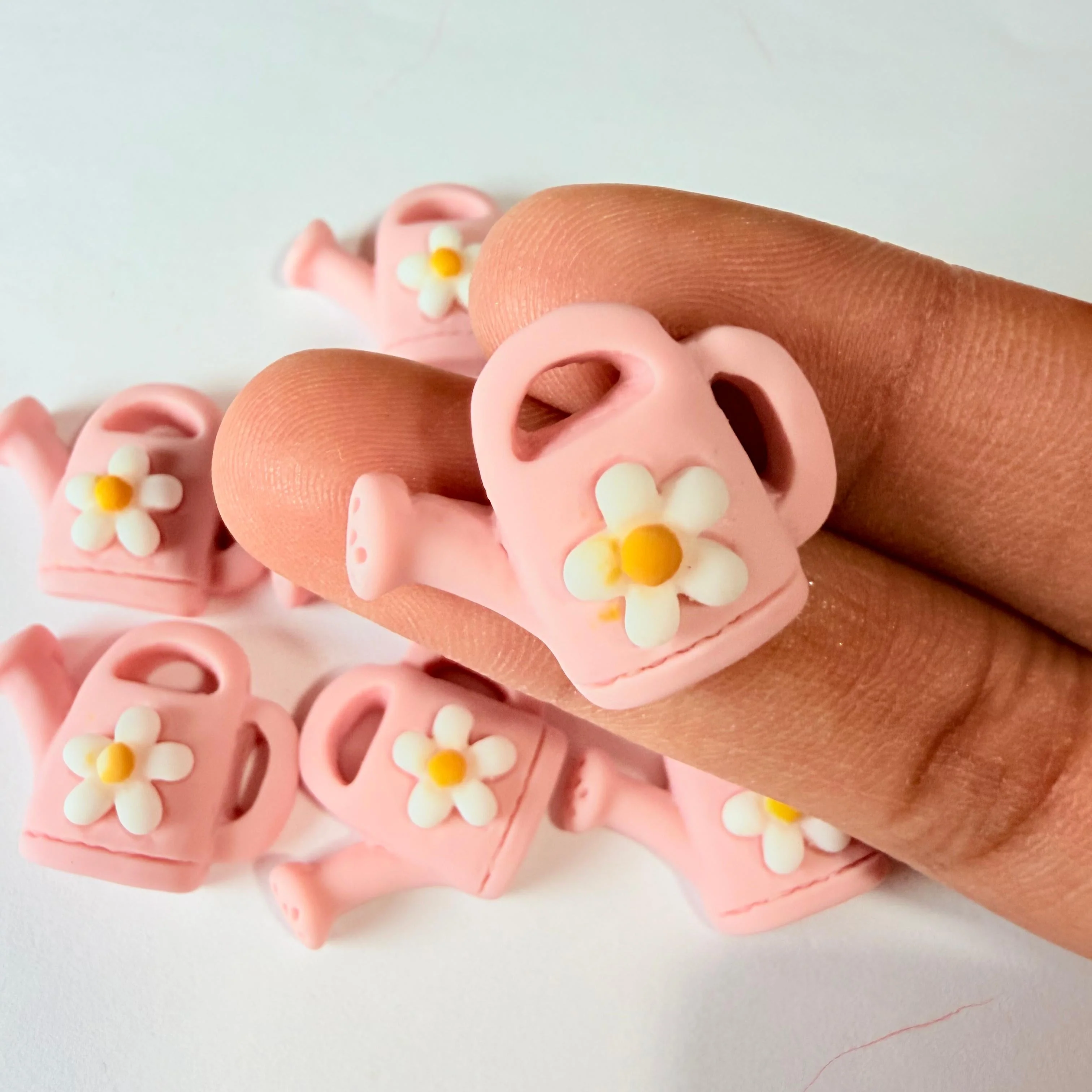 Pink Watering Can Charms for DIY Crafts - Image 2
