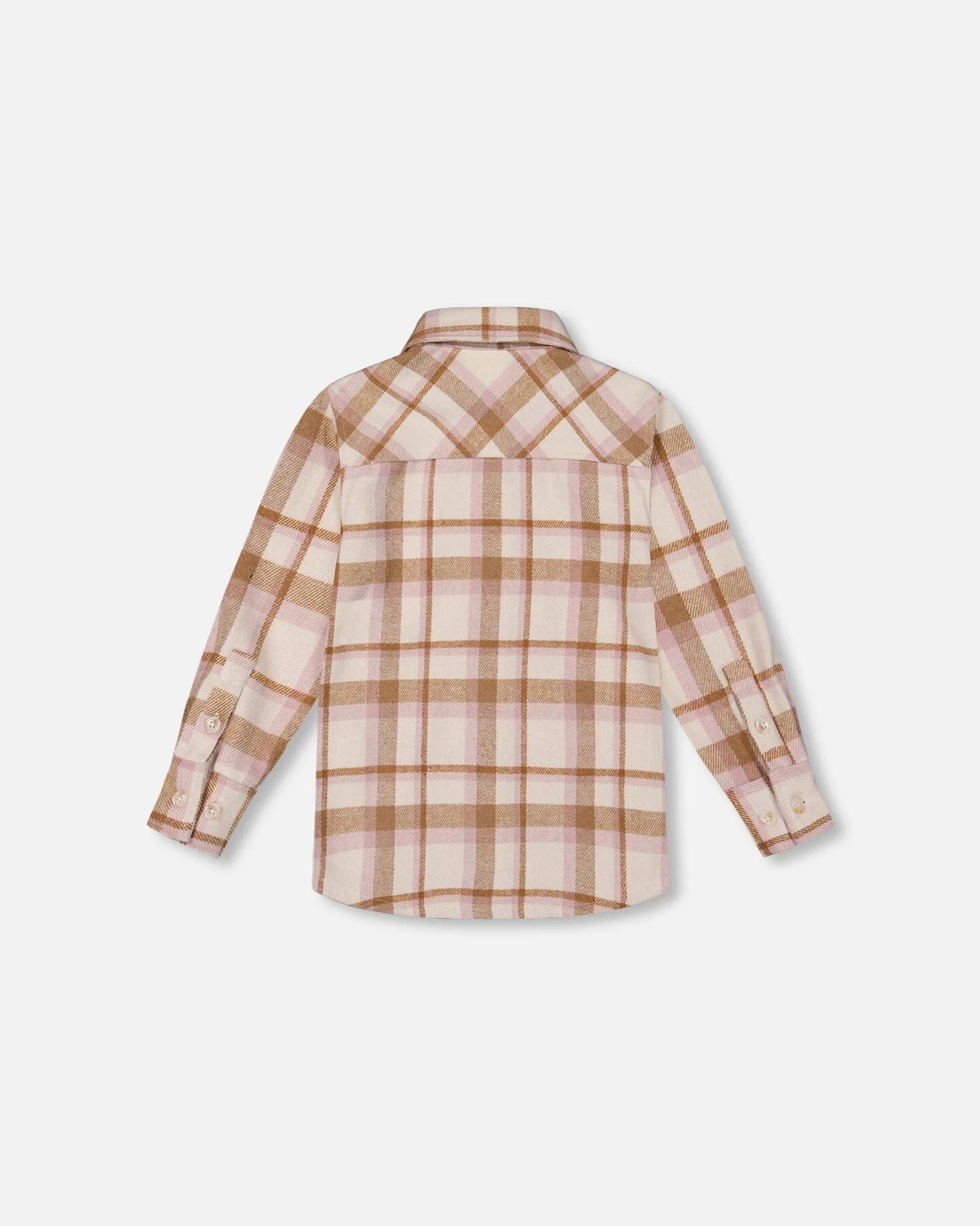 Plaid Overshirt Off-White, Beige And Pink - Image 3
