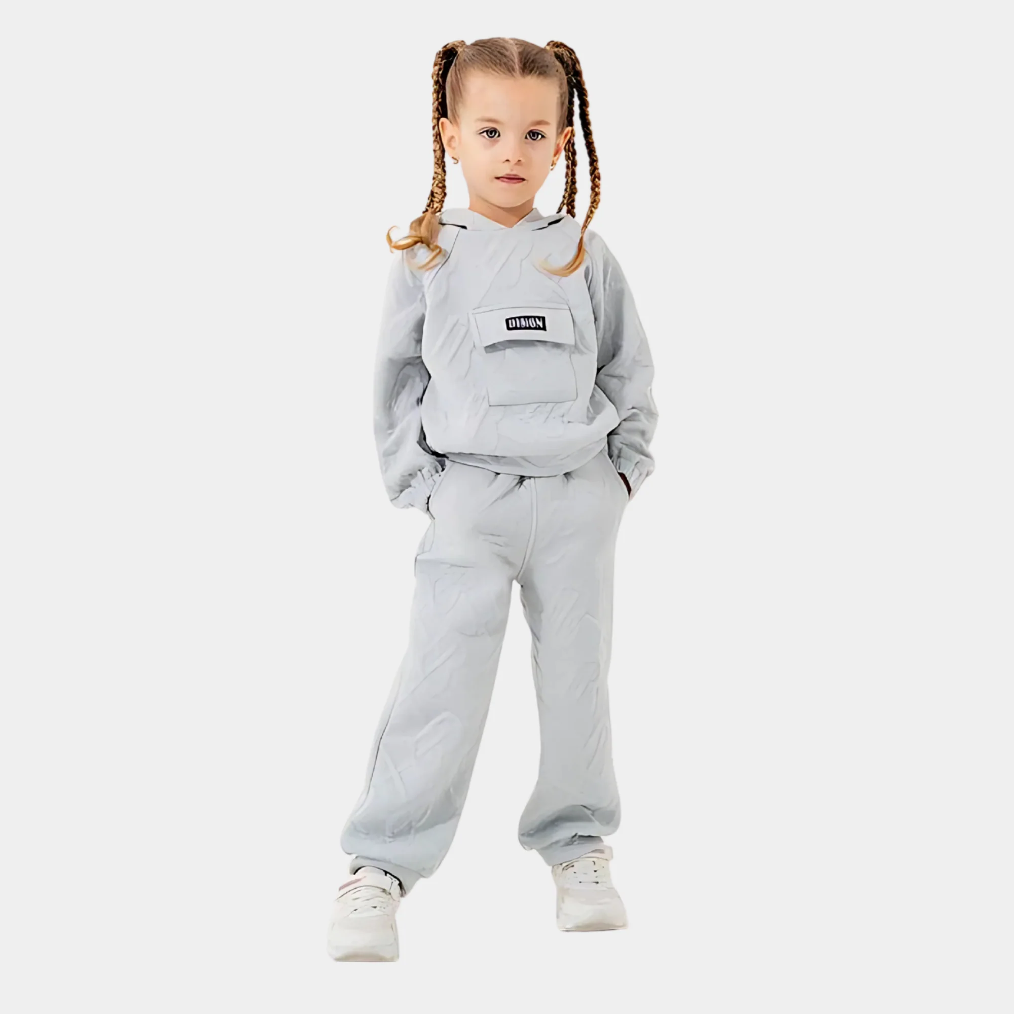 Pocket Design Girls Casual Set