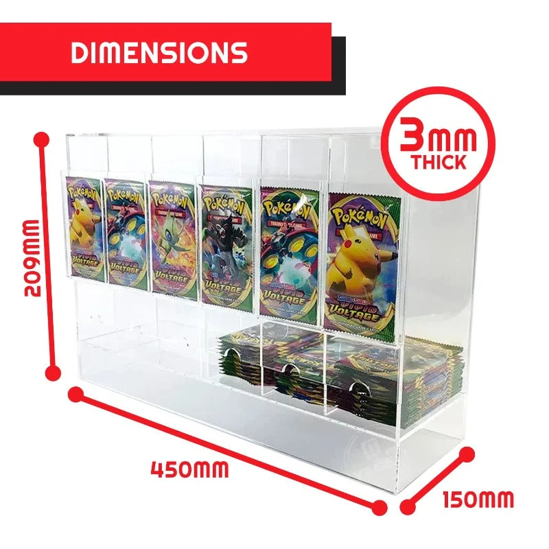 Pokémon Booster Pack 6-Slot EVORETRO Acrylic Display Dispenser - 4 Packs - Image 4