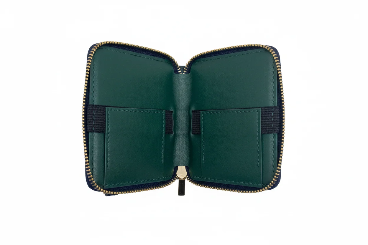 Porte-cartes en cuir Maylia, Dark Green - Image 3