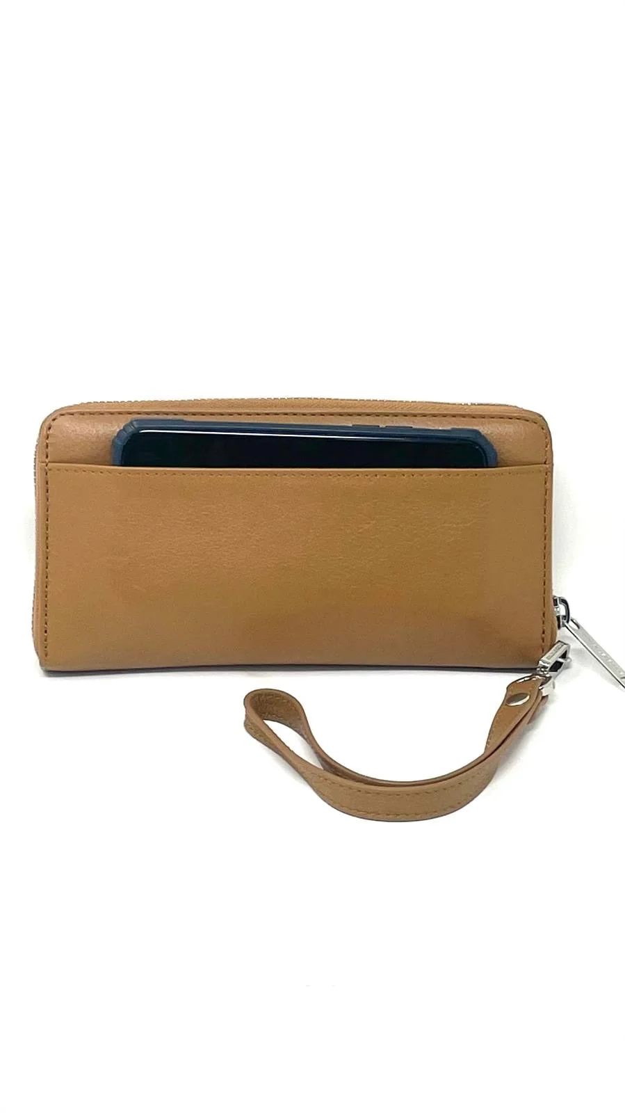 Portefeuille en cuir véritable Tan, Carla - Image 2
