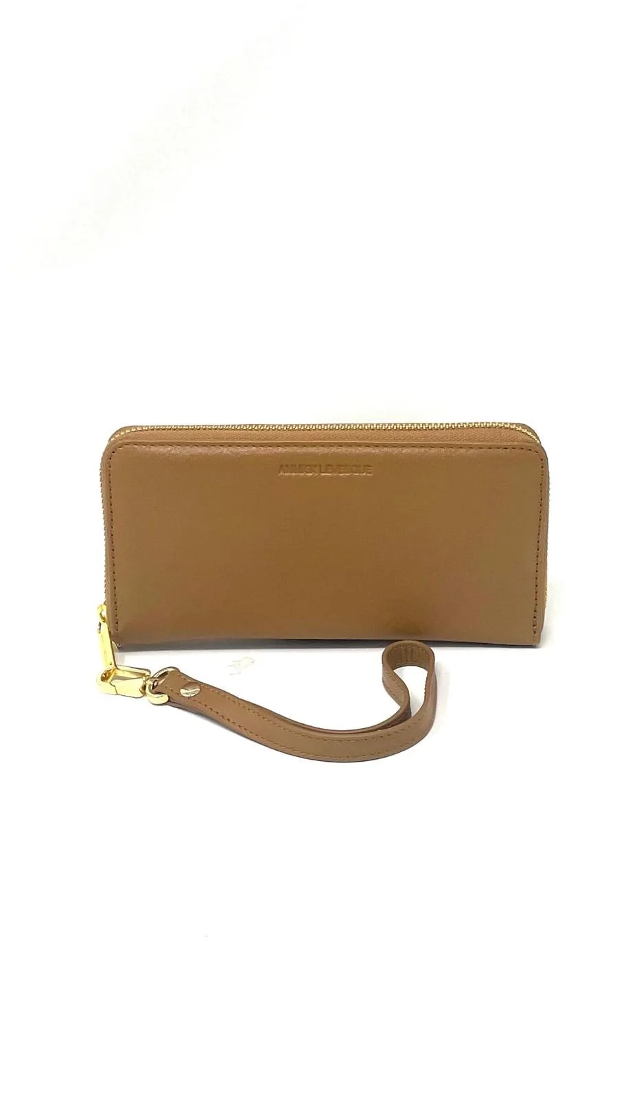 Portefeuille en cuir véritable Tan, Carla - Image 5