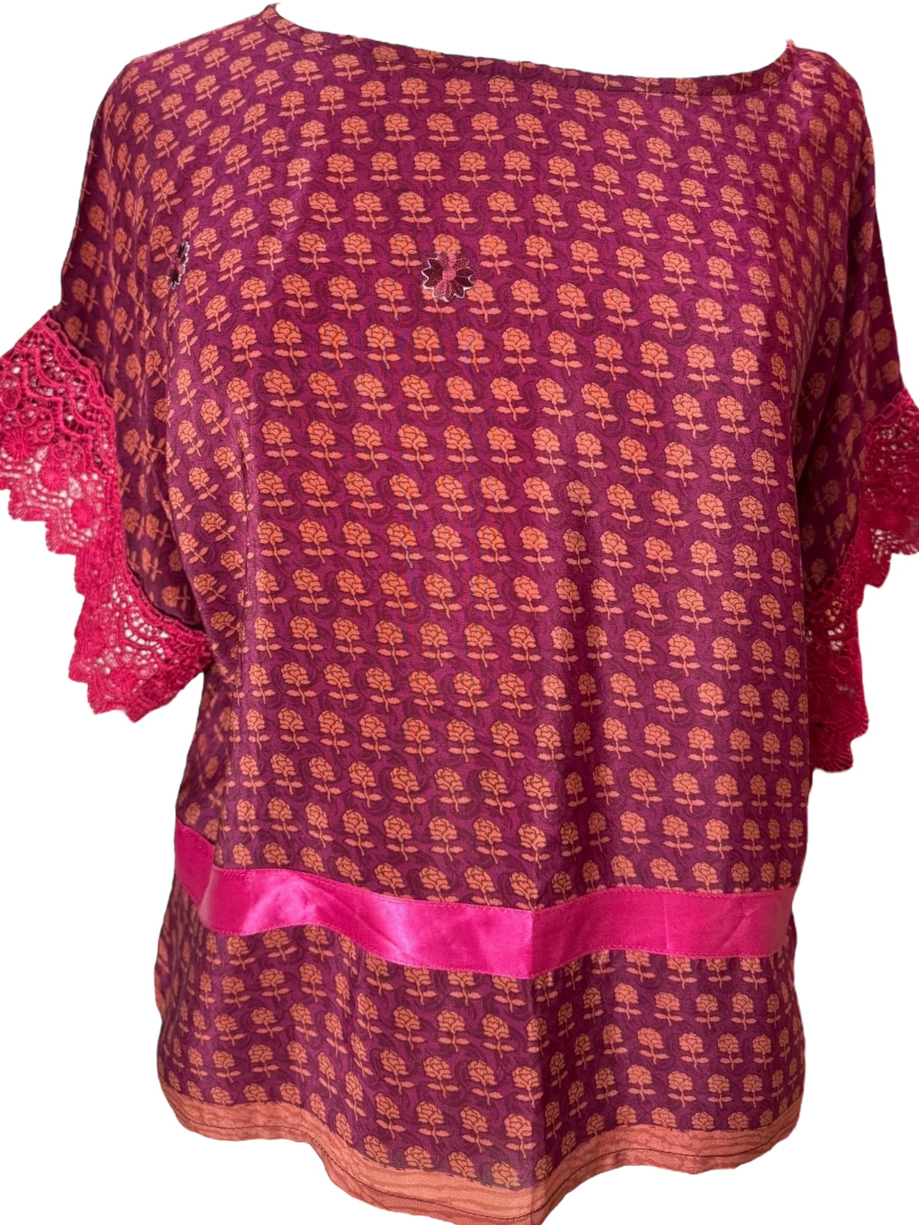 PRC6159 Avatar Pure Silk Boxy Top - Image 2