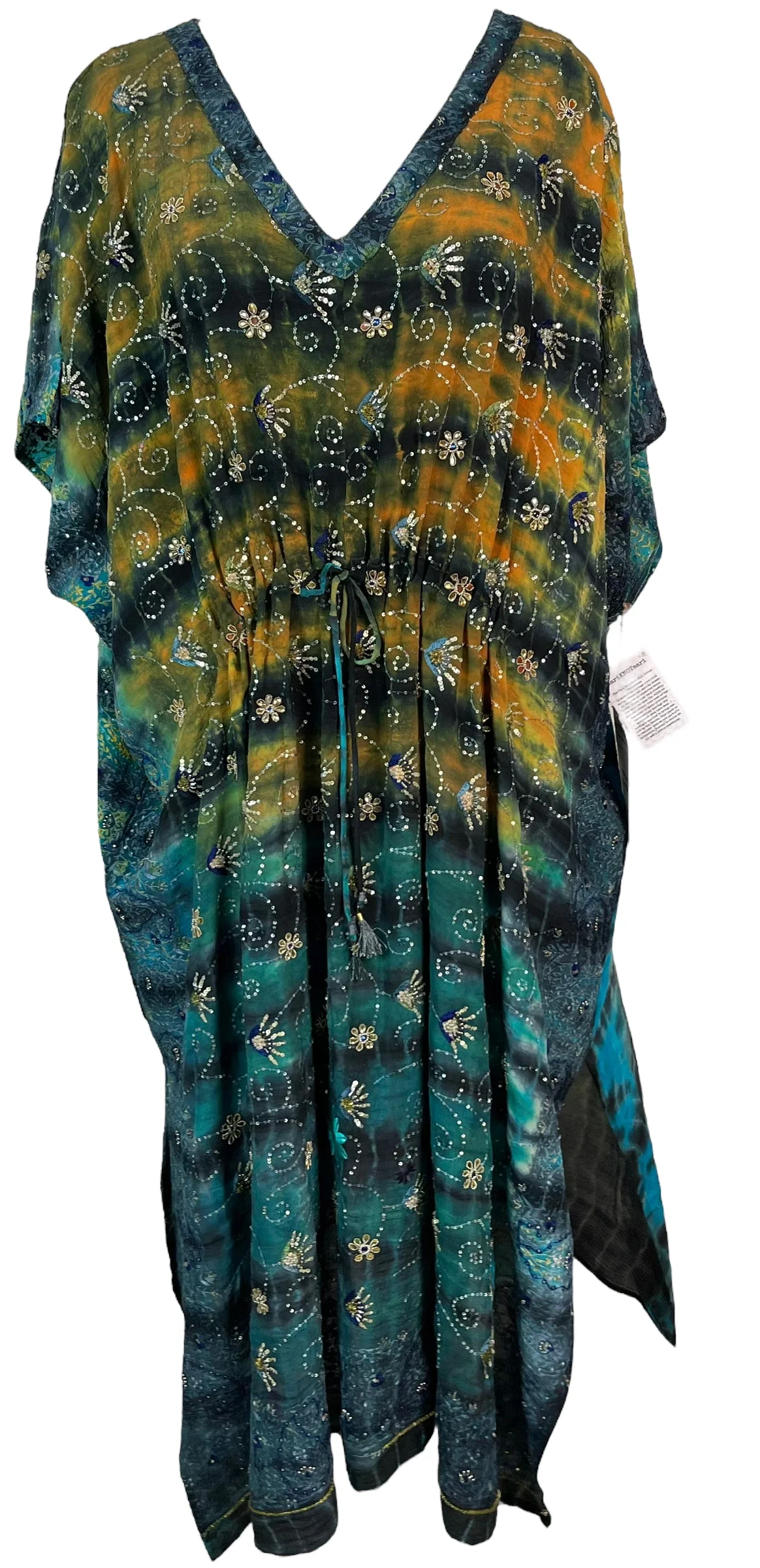 LADY LUCK PRC6394 Avatar Pure Silk Maxi Kaftan