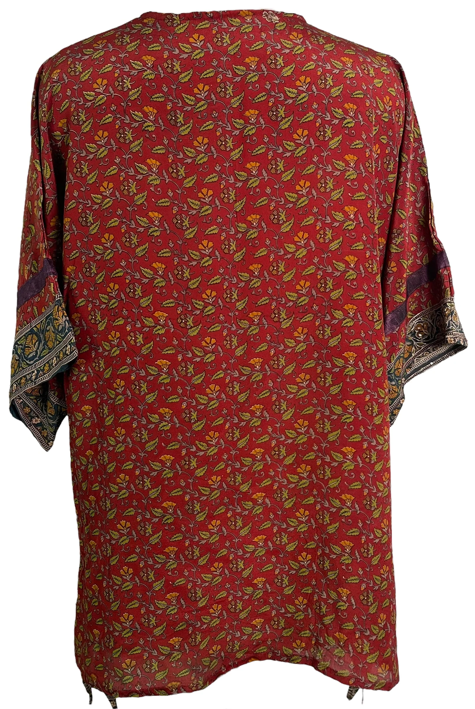 PRC6457 Avatar Pure Silk Long Tunic with Side Ties - Image 2