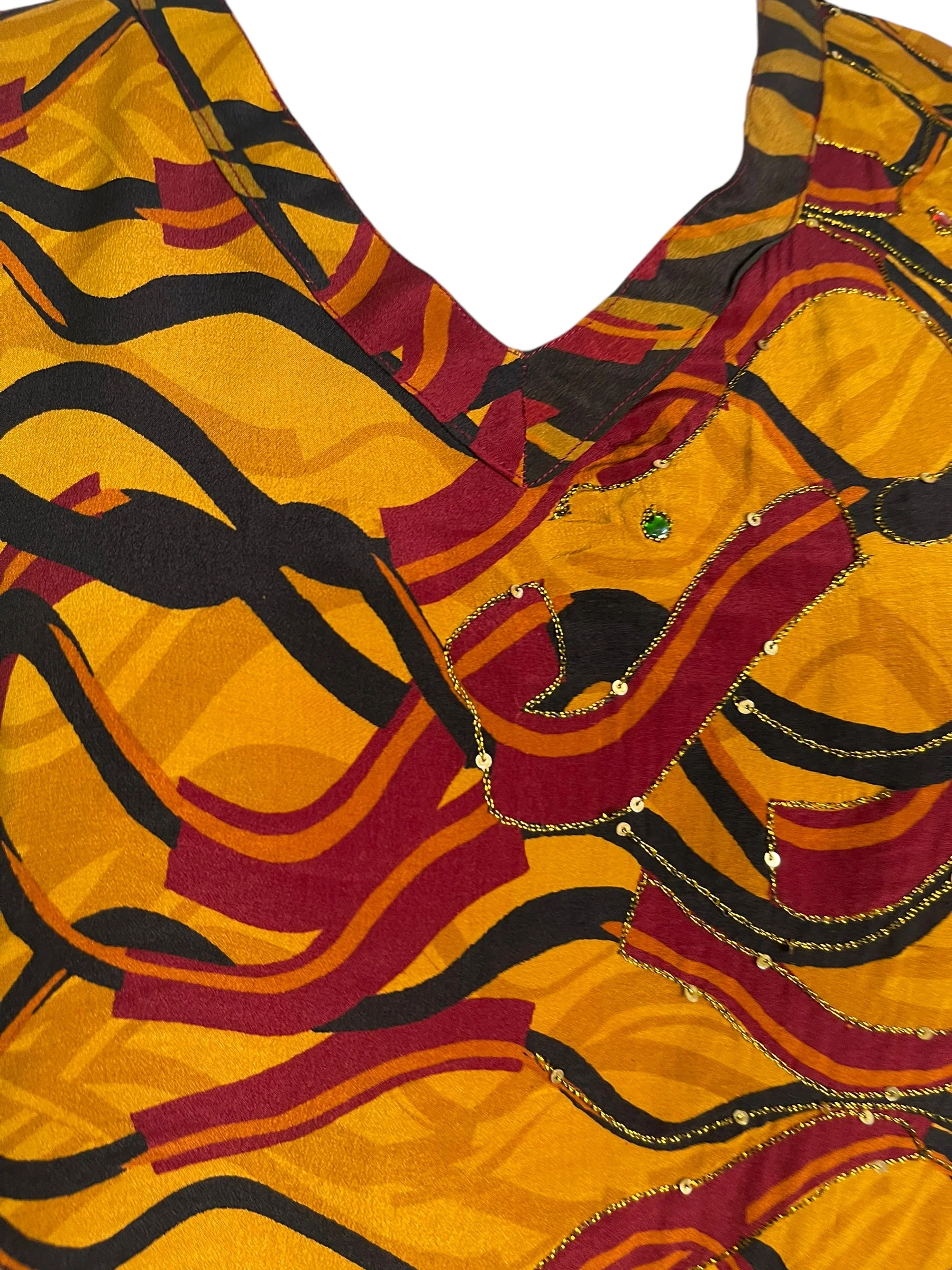 PRC6461 Avatar Pure Silk Long Tunic with Side Ties - Image 3