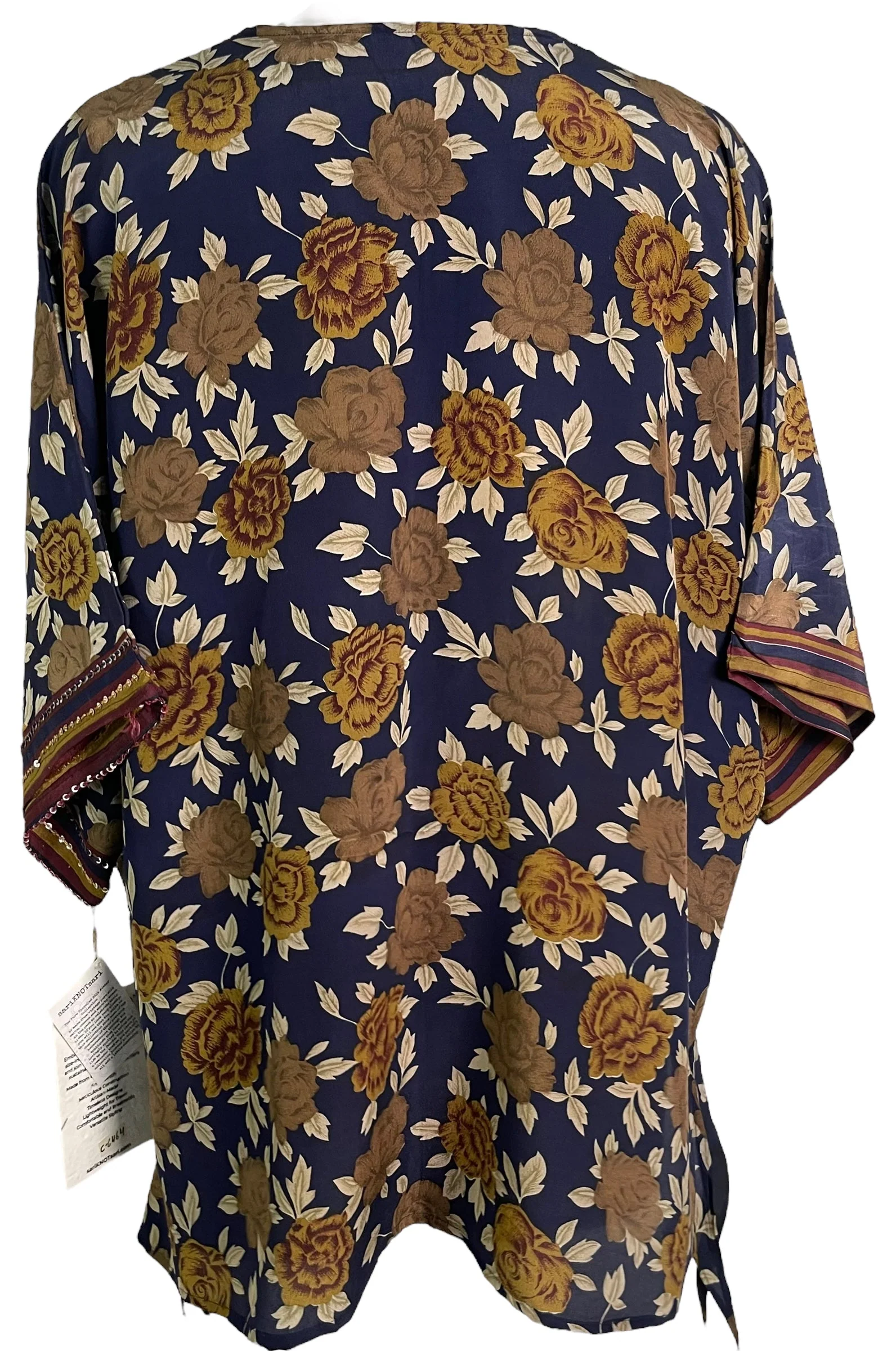 PRC6464 Avatar Pure Silk Long Tunic with Side Ties - Image 2