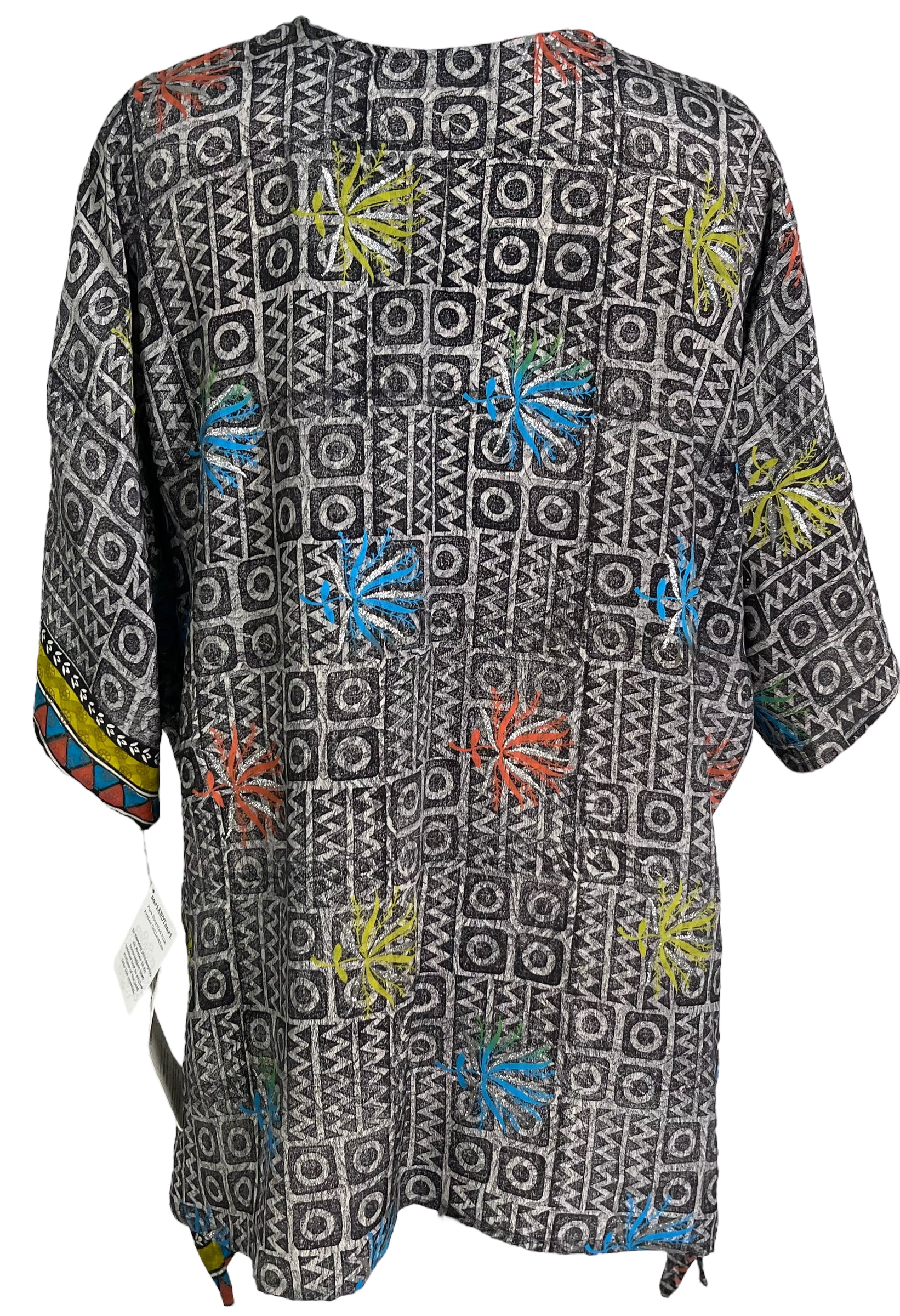PRC6469 Avatar Pure Silk Long Tunic with Side Ties - Image 2
