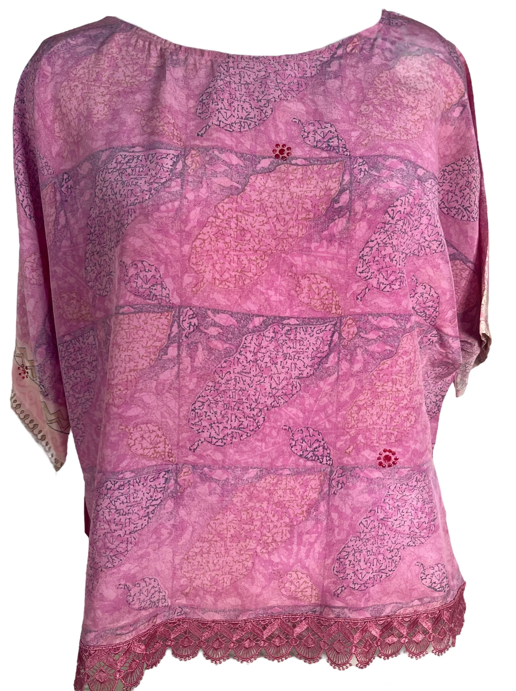 PRC6685 Avatar Pure Silk Side Slit Top