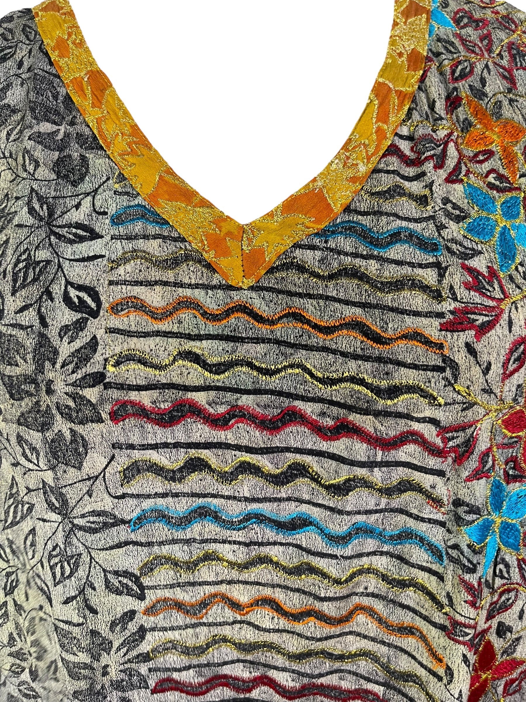 PRC6713 Avatar Pure Silk Midi Length Kaftan - Image 3