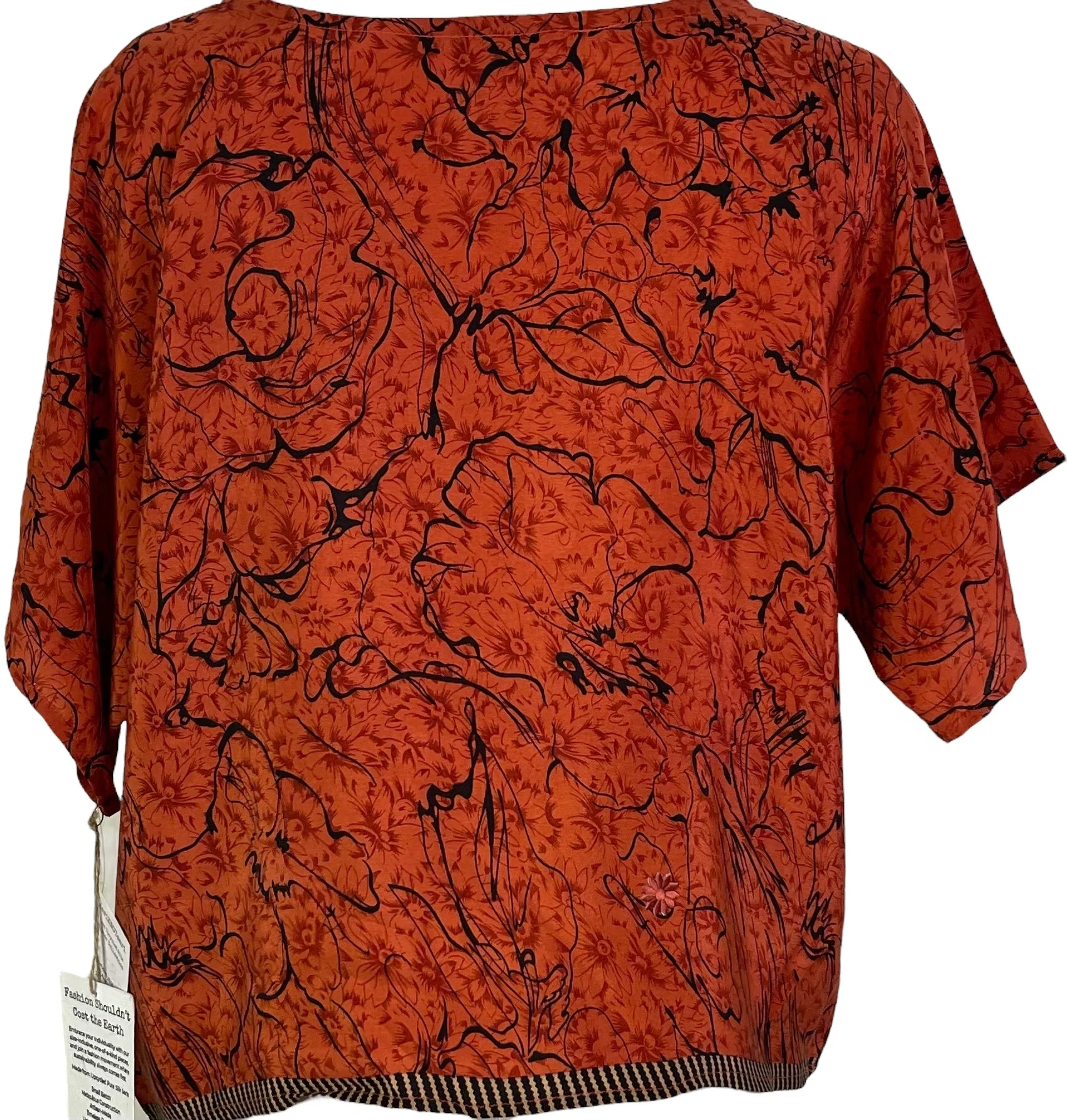 PRC6828 Avatar Pure Silk Boxy Top - Image 2