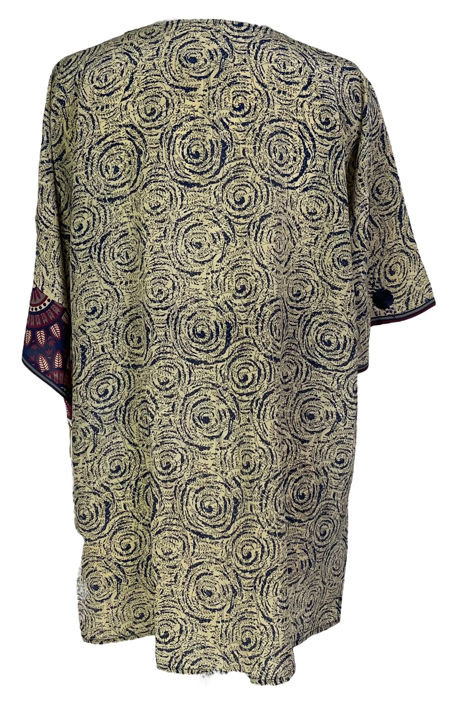 PRC6912 Avatar Pure Silk Kimono-Sleeved Jacket with Belt - Image 2