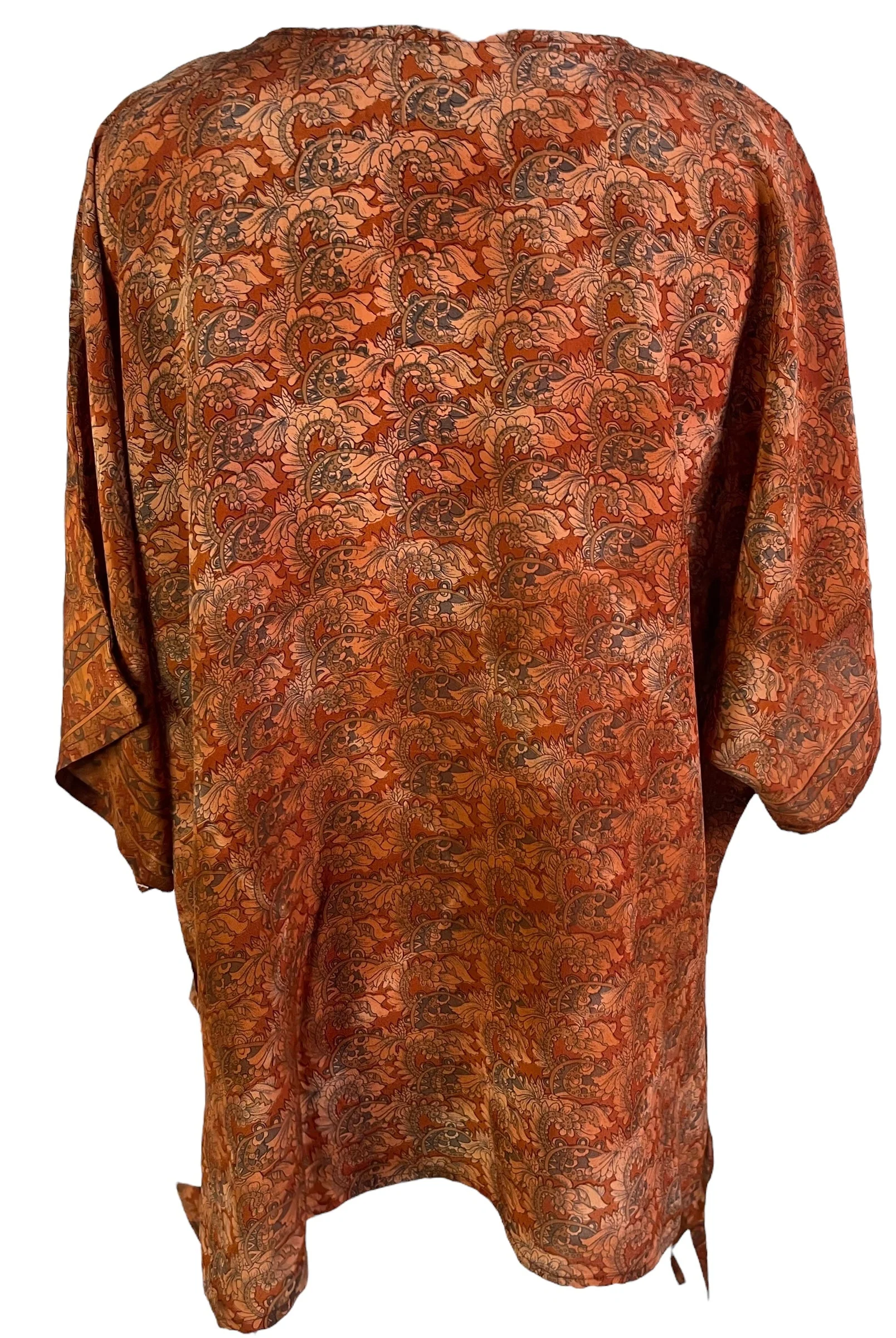 PRC7158 Avatar Pure Silk Long Tunic with Side Ties - Image 2
