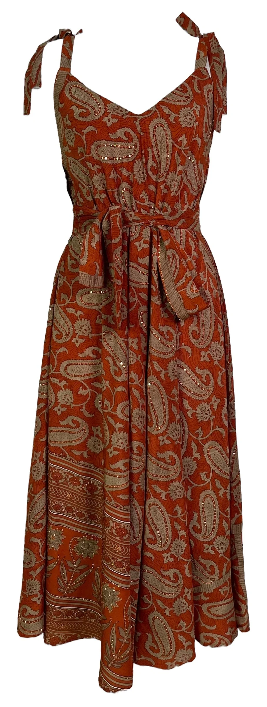 PRC7235 Avatar Pure Silk Maxi Dress with Belt - Image 4