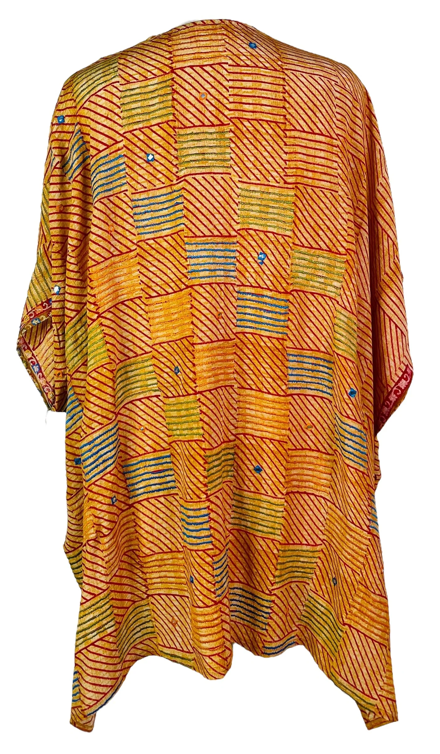 PRC7303 Avatar Pure Silk Short Kaftan Tunic with Slits - Image 2