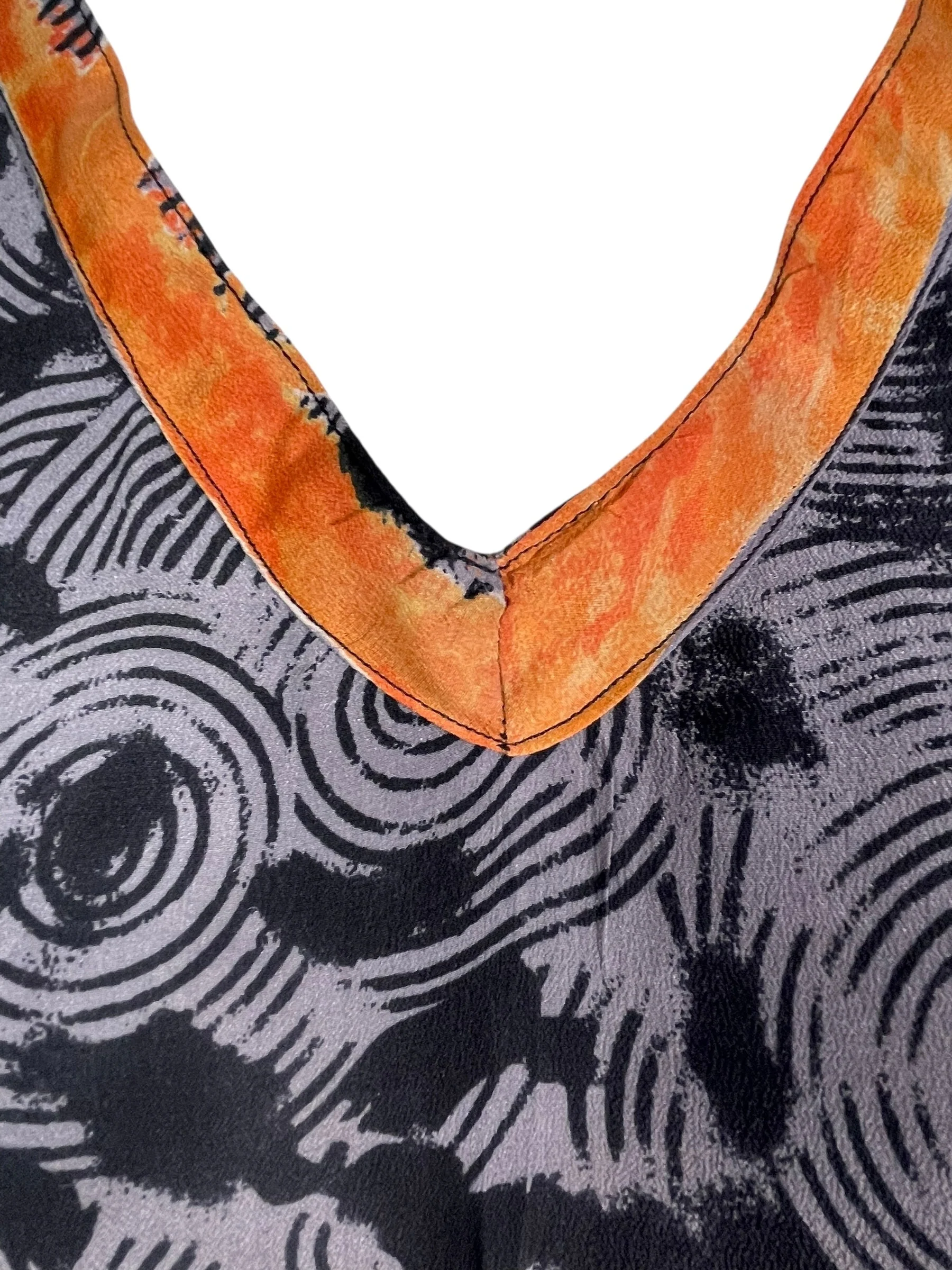 PRC7309 Avatar Pure Silk Short Kaftan Tunic with Slits - Image 3