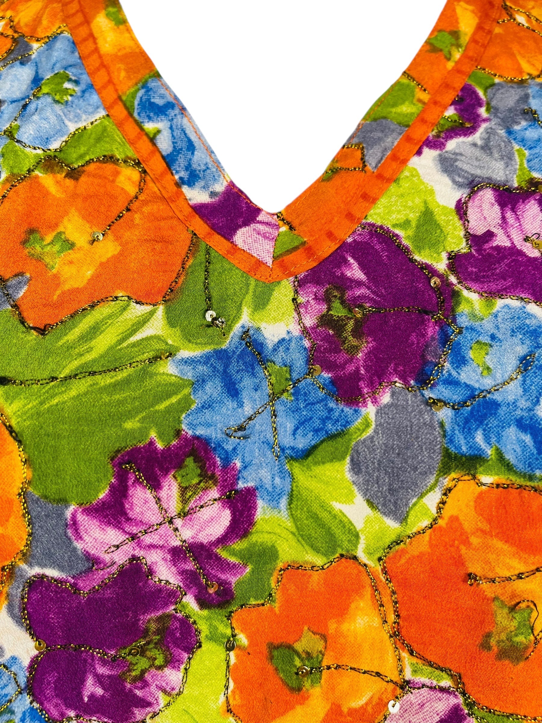 PRC7474 Avatar Pure Silk Midi Length Kaftan - Image 3