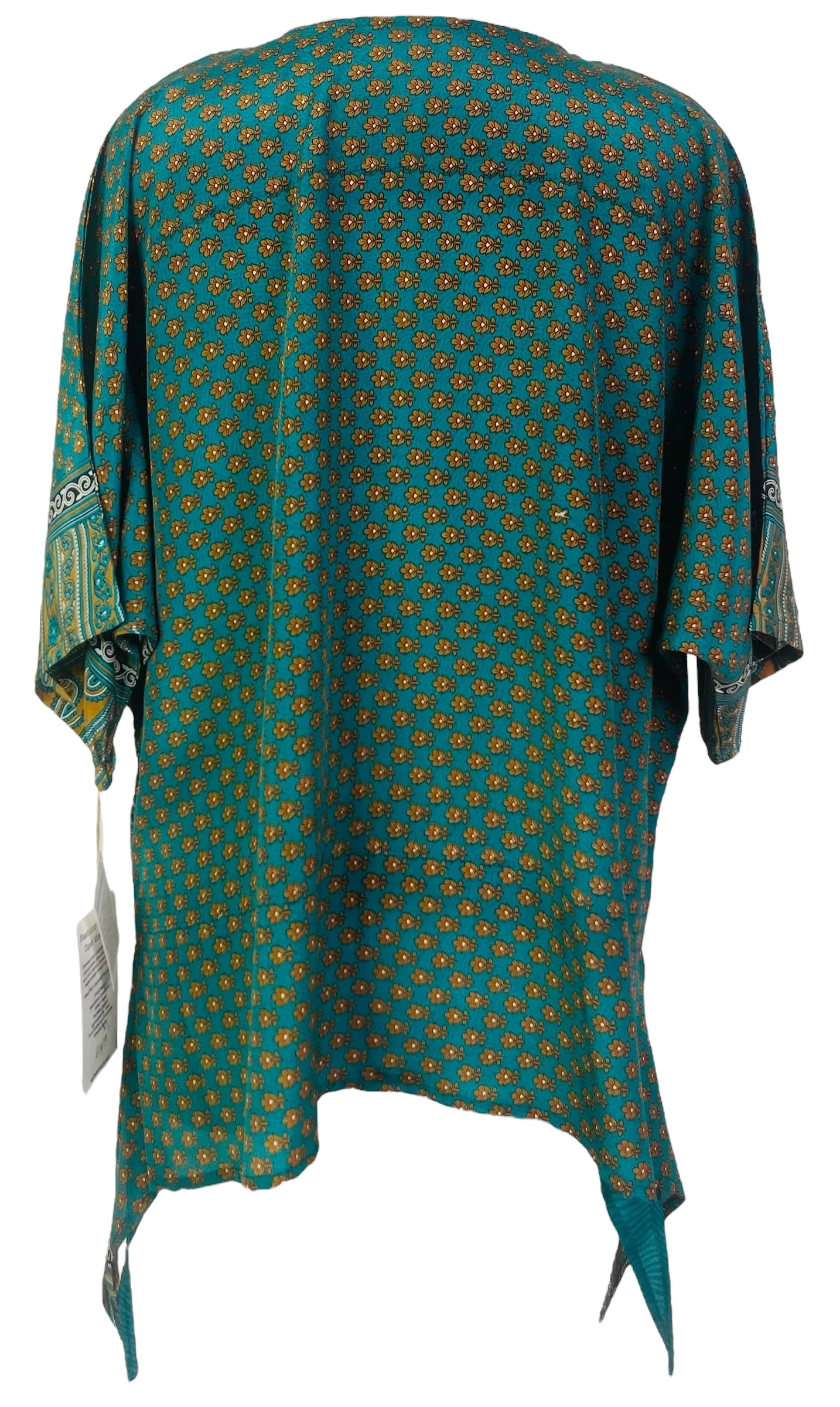PRC7612 Avatar Pure Silk Long Tunic with Side Ties - Image 2