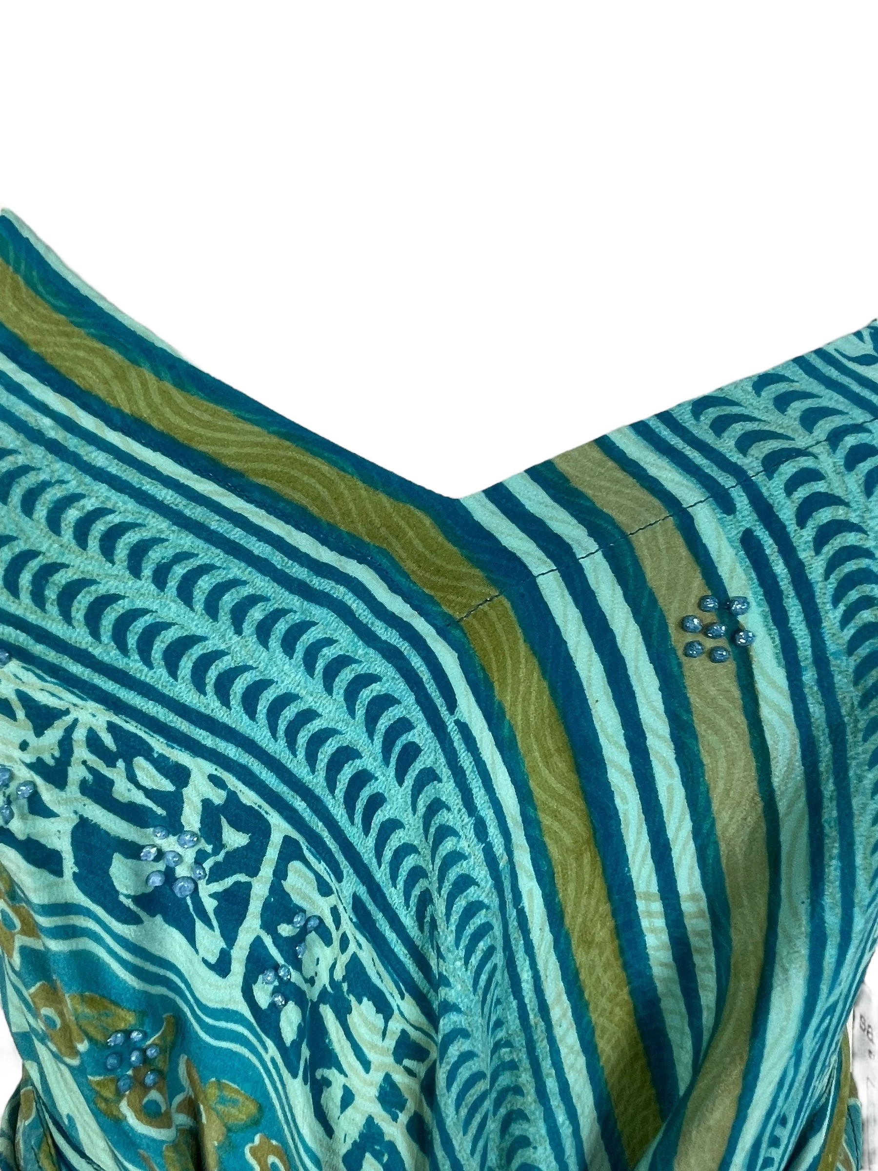 PRC7754 Avatar Pure Silk Maxi Dress with Belt - Image 7