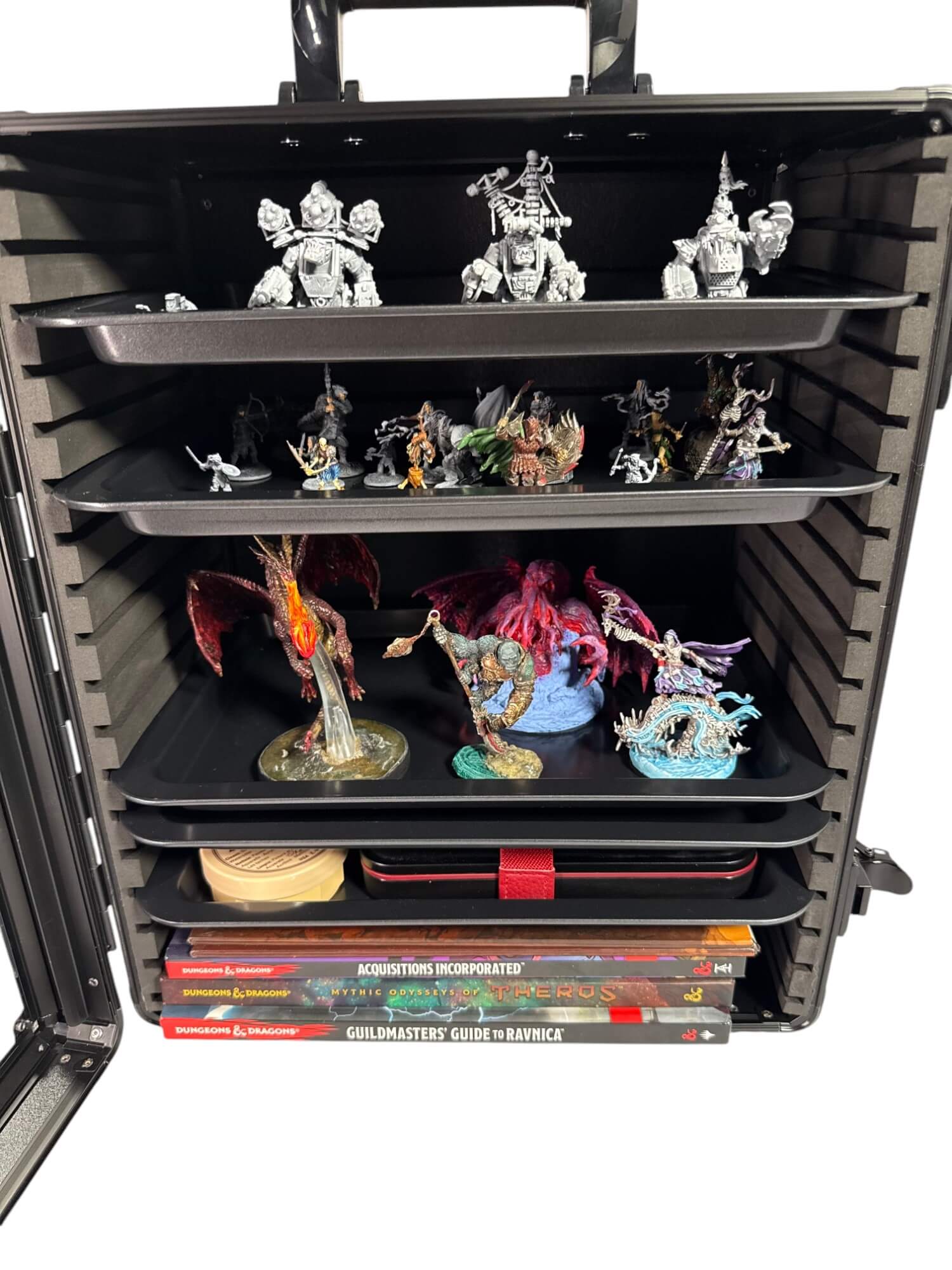 EVORETRO Miniatures Display Case with 5 Magnetic Trays - Image 2