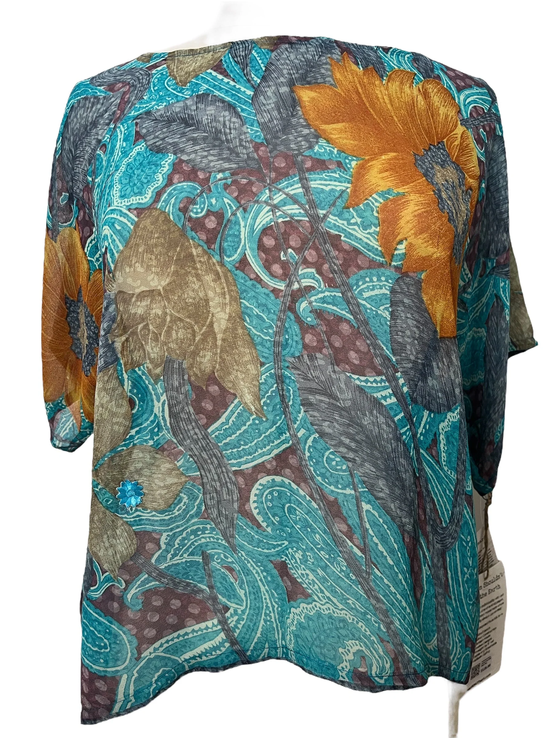 PRG5504 Sheer Avatar Pure Silk Boxy Top - Image 2