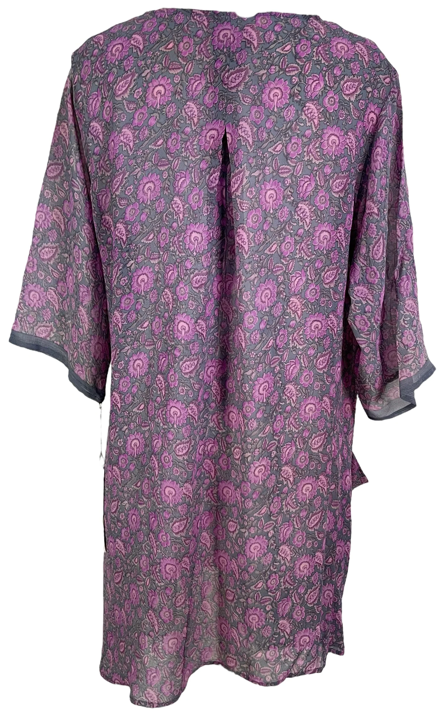 PRG6037 Sheer Avatar Pure Silk Self Pocket Tunic Dress - Image 2