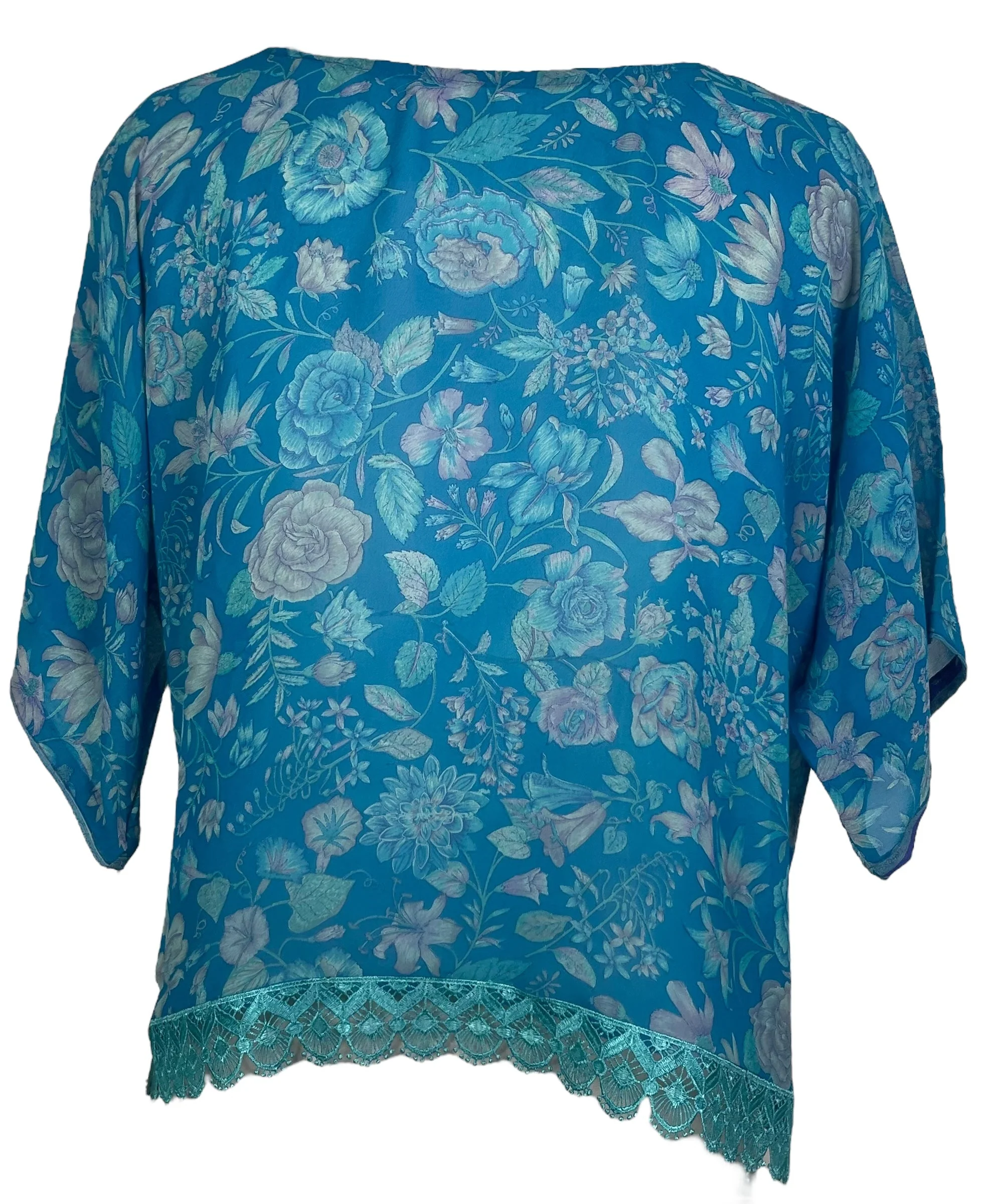 PRG6305 Sheer Avatar Pure Silk Side Slit Top - Image 2