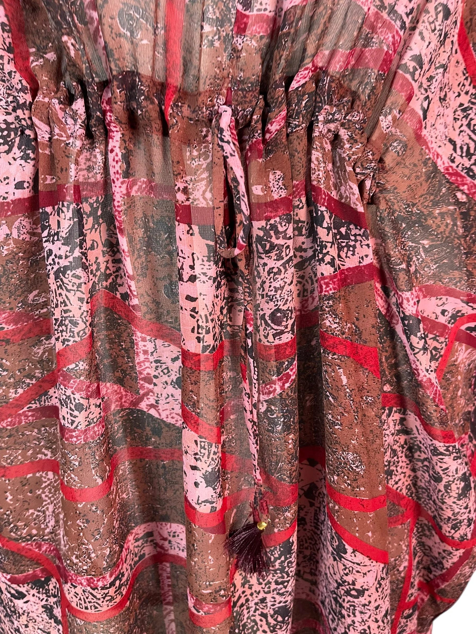 PRG6357 Sheer Avatar Pure Silk Maxi Kaftan - Image 6