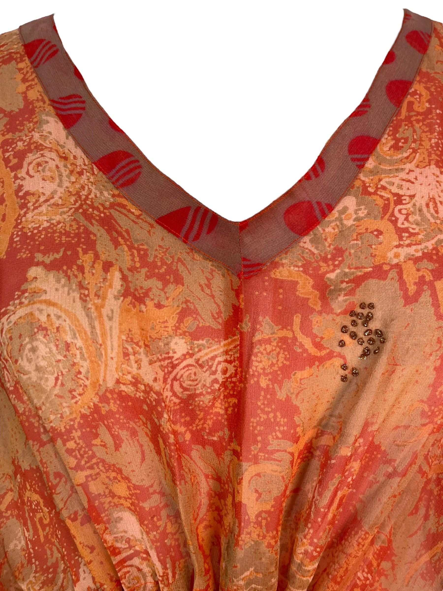 PRG6379 Sheer Avatar Pure Silk Maxi Kaftan - Image 3