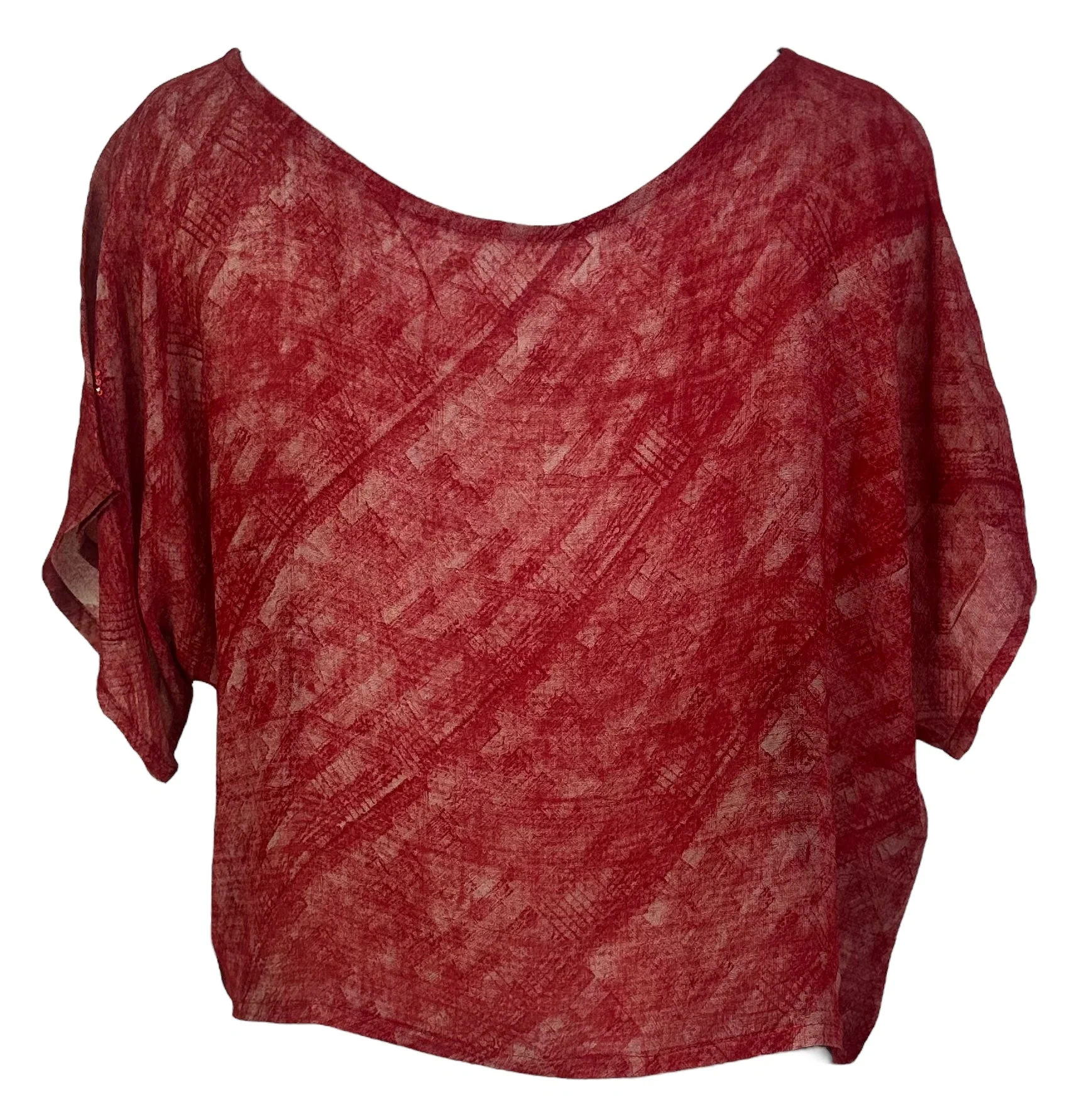 KERRI PRG6788 Sheer Avatar Pure Silk Boxy Top - Image 2