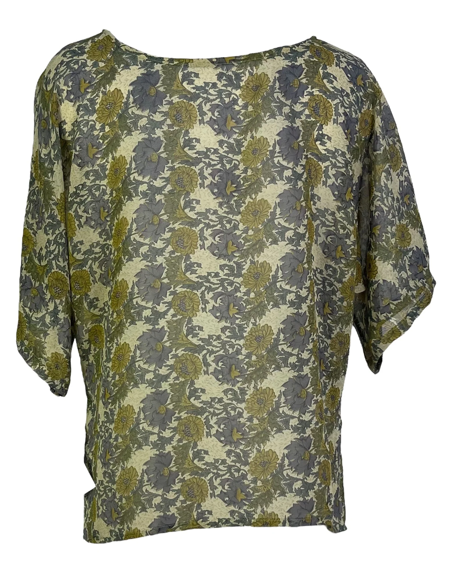 PRG6853 Sheer Avatar Pure Silk Side Slit Top - Image 2