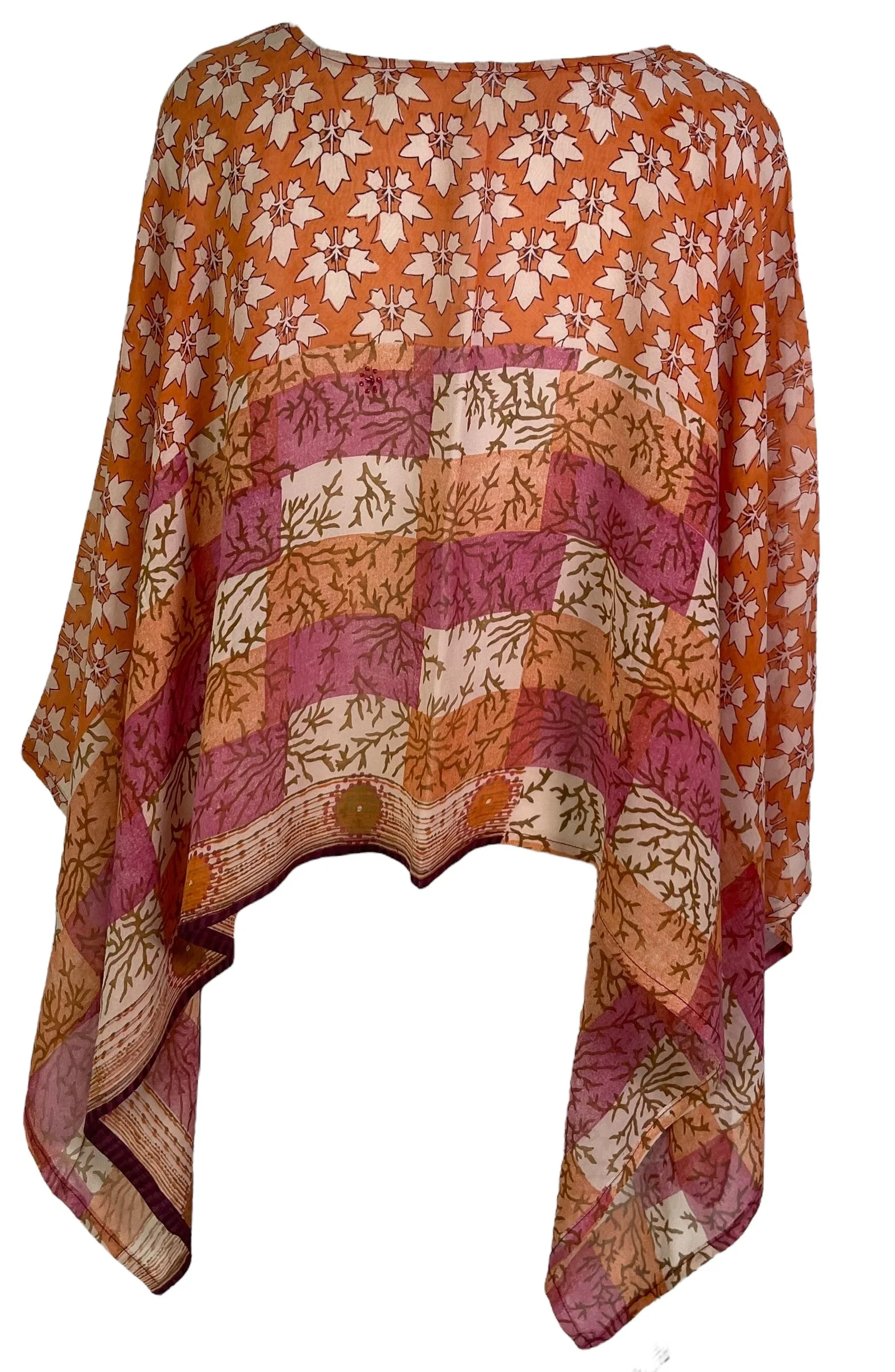 PRG7088 Sheer Avatar Pure Silk Capelet Poncho - Image 2