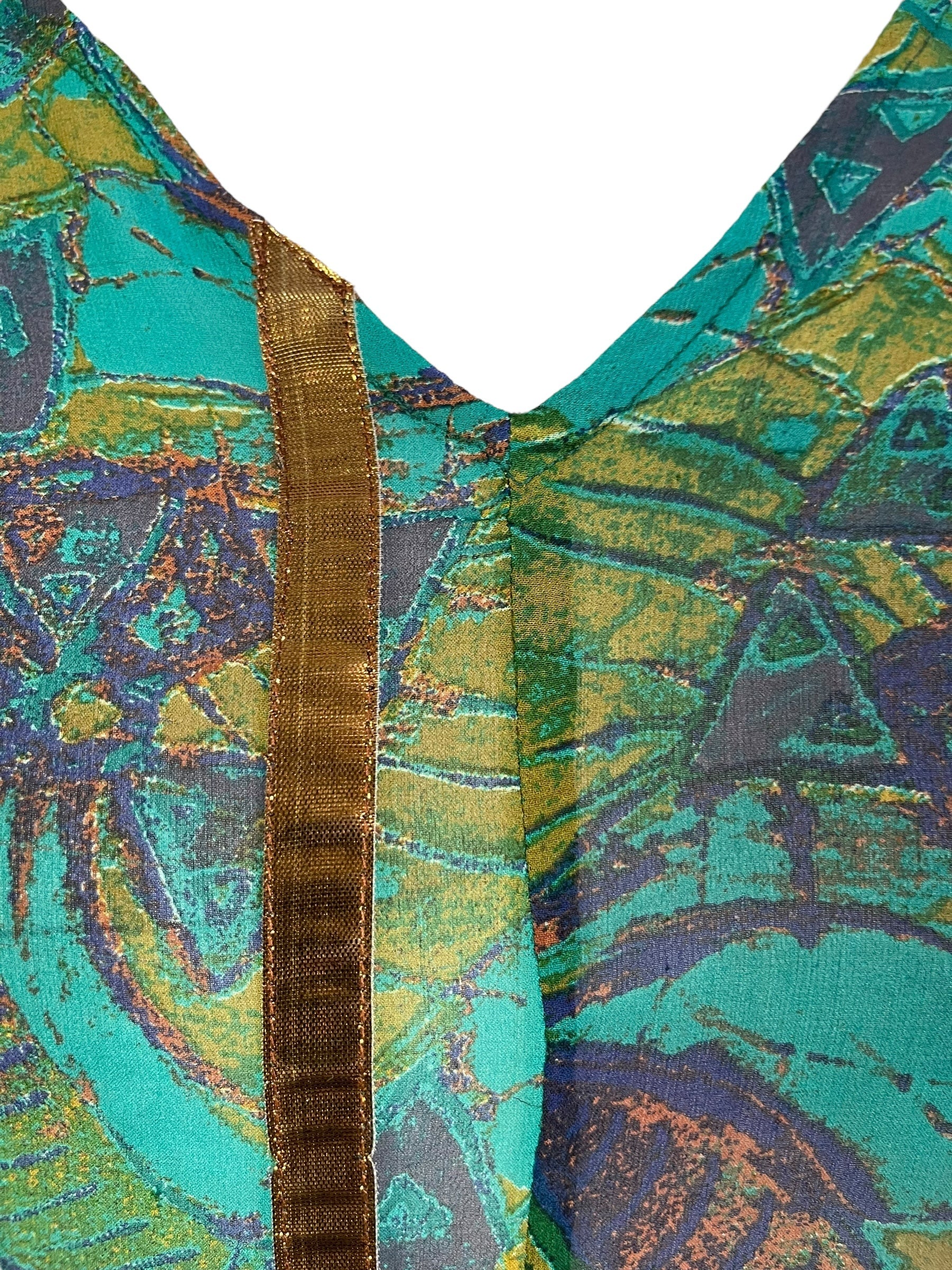 PRG7259 Sheer Avatar Pure Silk Waterfall Top - Image 3