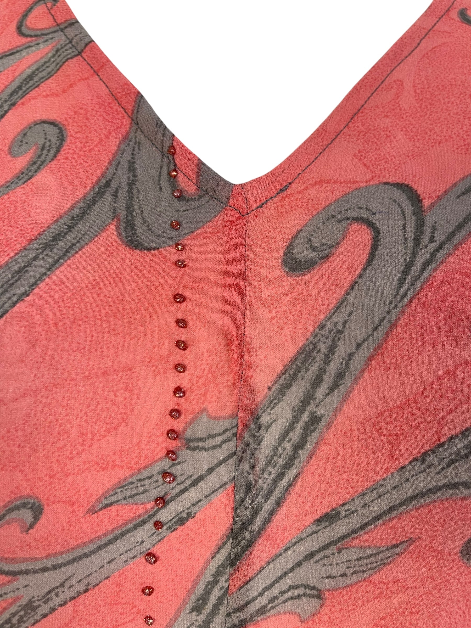 PRG7263 Sheer Avatar Pure Silk Waterfall Top - Image 3