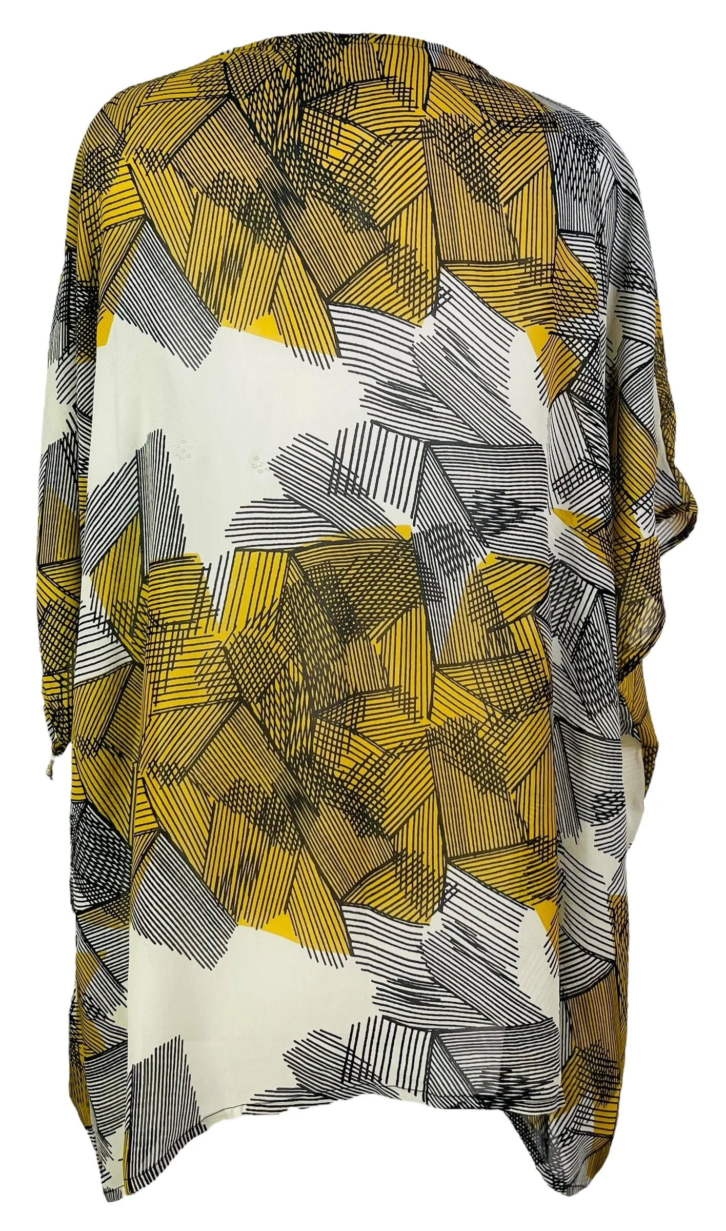 PRG7361 Sheer Avatar Pure Silk Short Kaftan Tunic without Slits - Image 2