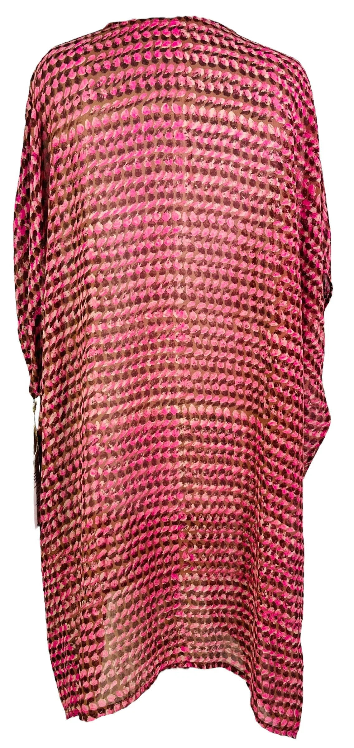 PRG7484 Sheer Avatar Pure Silk Midi Length Kaftan - Image 2