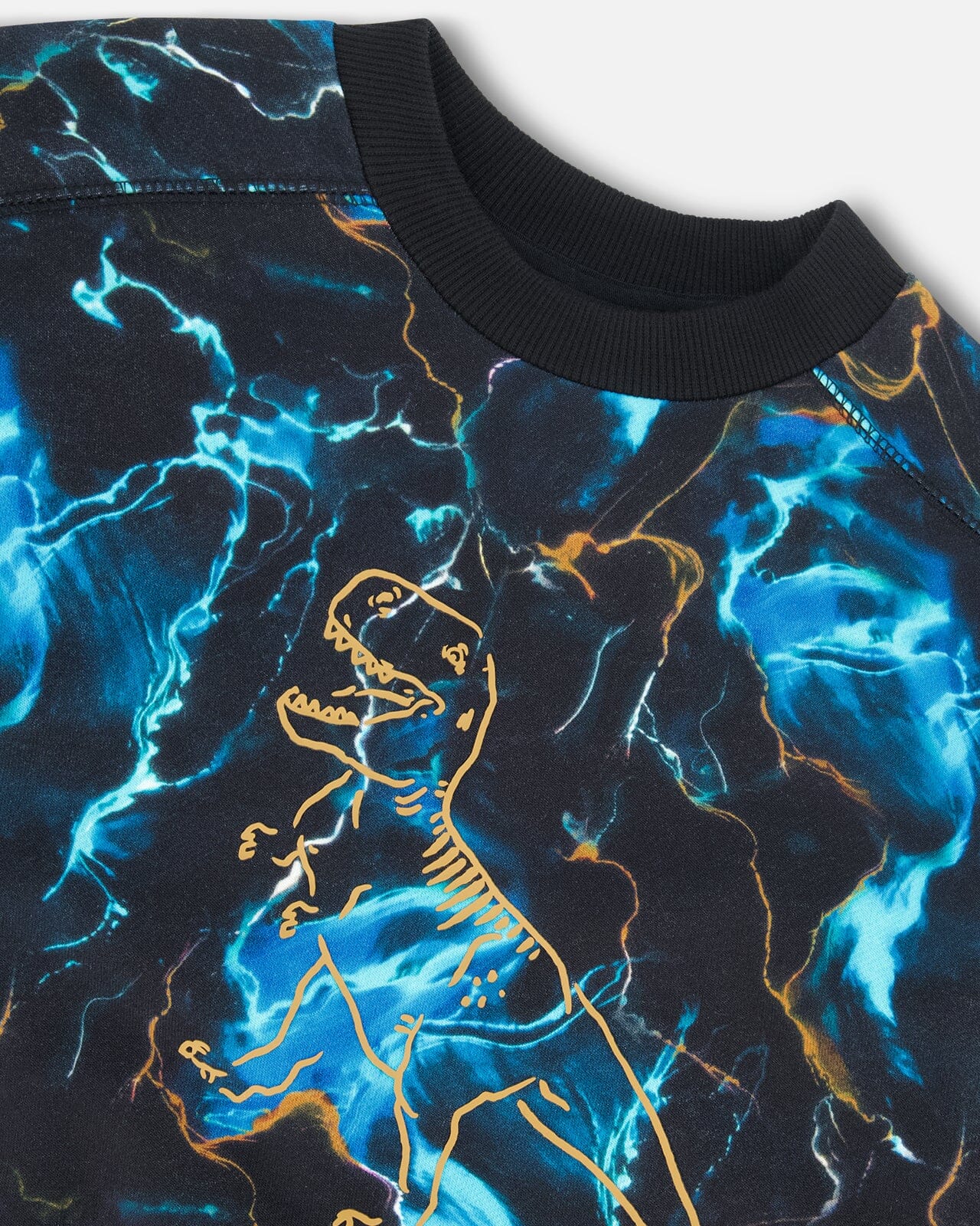 Printed Fleece Sweatshirt Blue Storm - Image 4