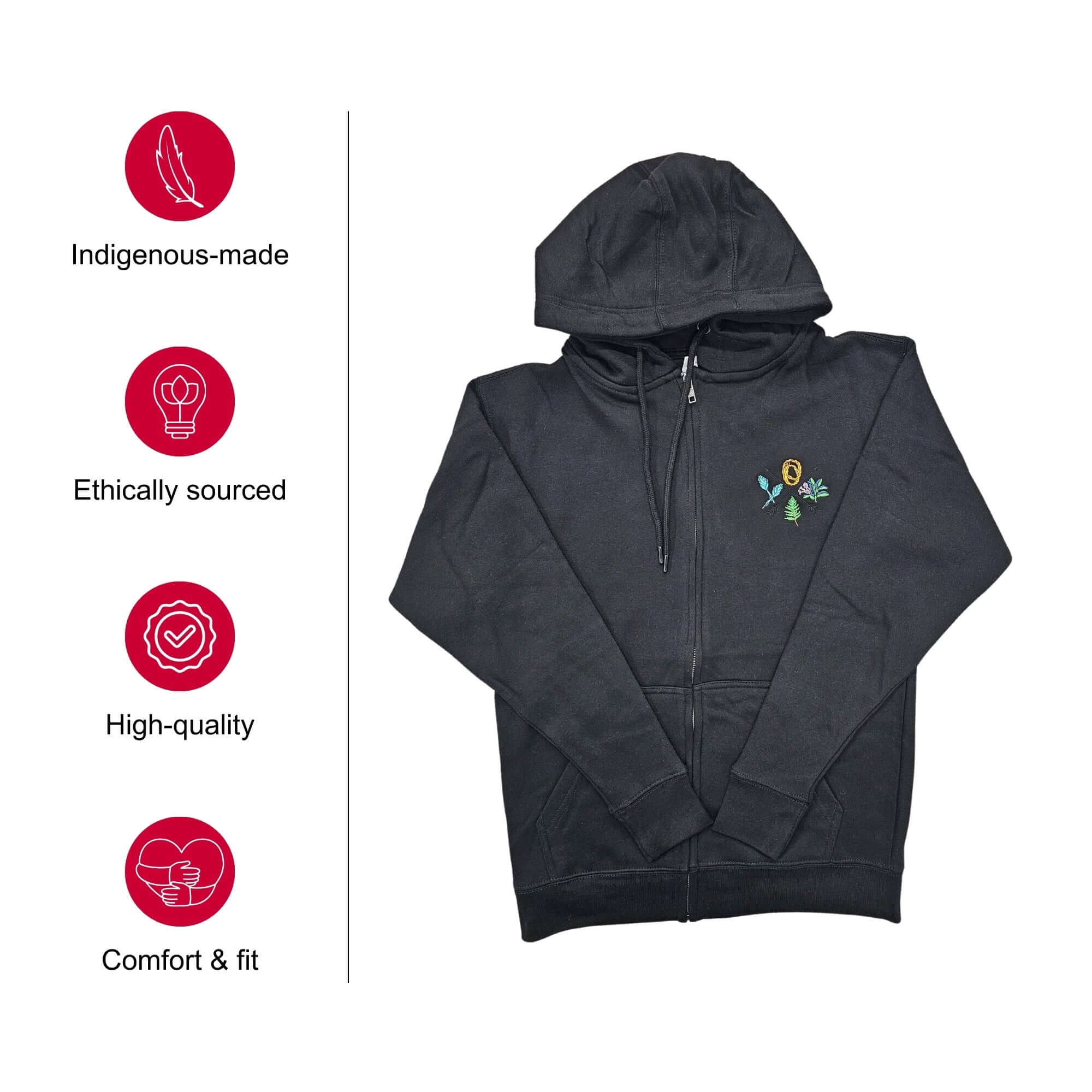 Protection Path Emboidered Zip-Up Hoodie - Image 2