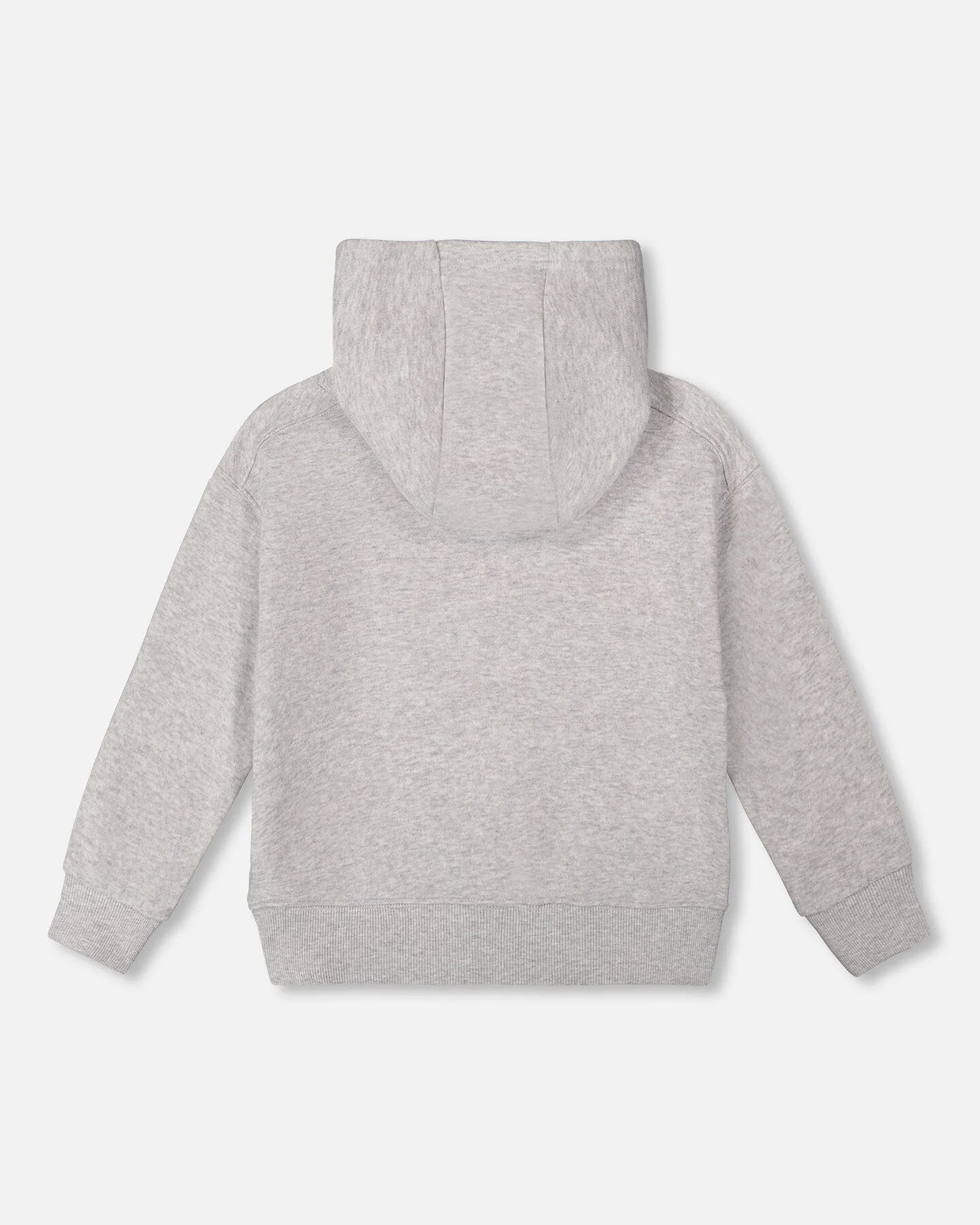 Pullover Fleece Hooded Sweatshirt Light Heather Gray - Image 4