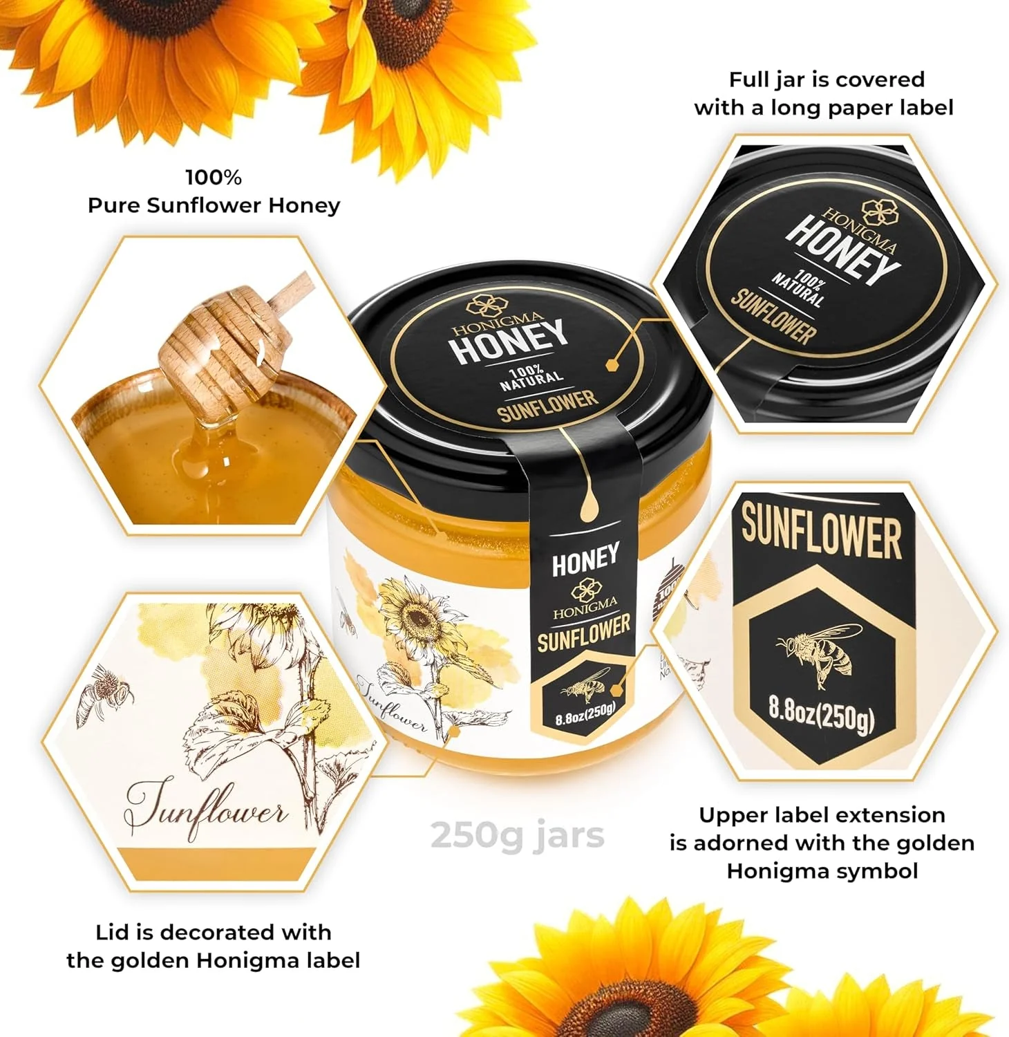 Pure Ukrainian Sunflower Honey 250g - Image 5