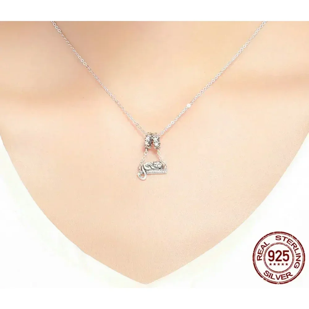 Purrfectly Celestial: Adorable Cat Star Charm (925 Silver) - Image 2