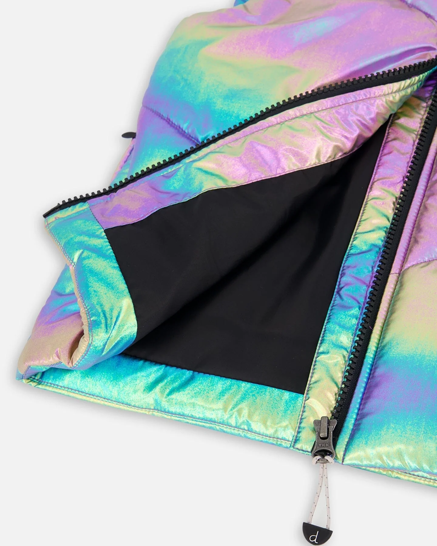 Quilted Mid-Season Sleeveless Vest Metallic Multicolor - Image 7