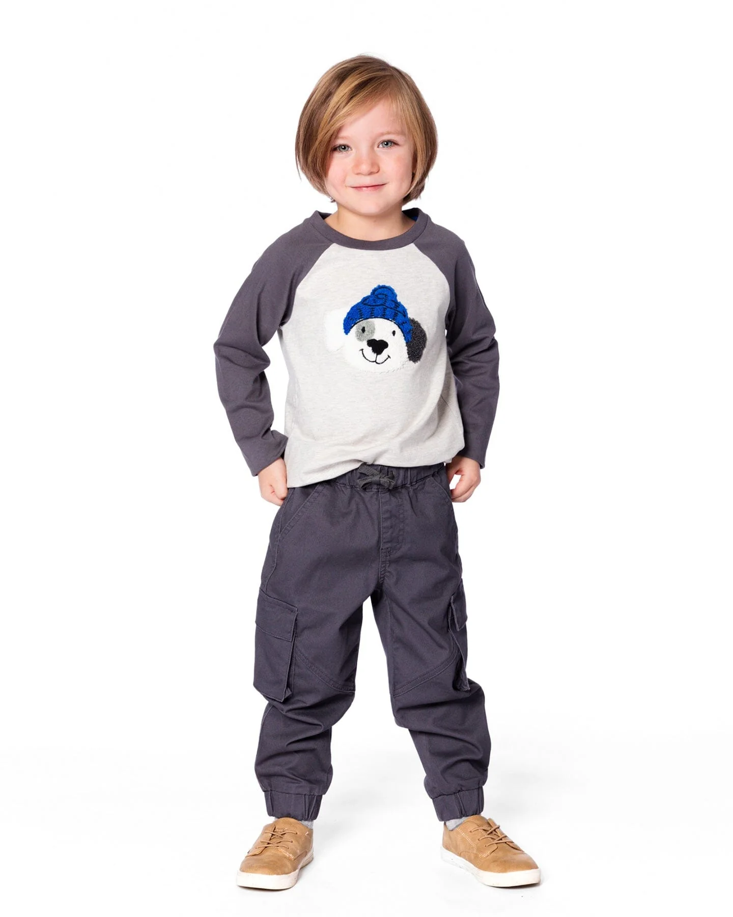 Raglan Sleeve Organic Cotton Jersey Tee Light Heather Gray - Image 2